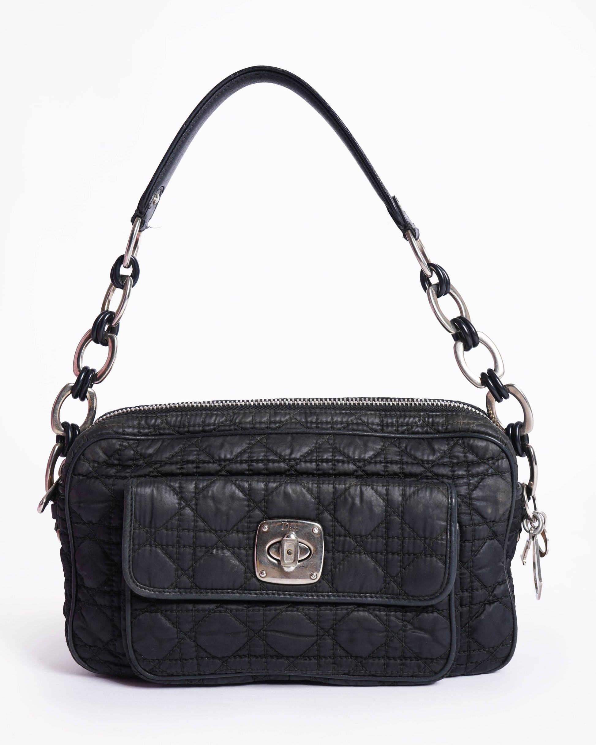 Dior Tote Bag Christian cannage chaining shoulder bag 2 Nylon