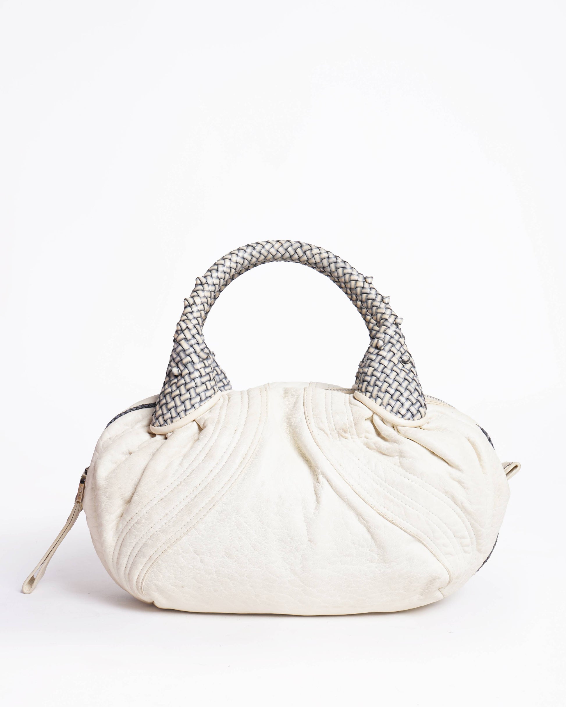 Fendi Handbag Spy In White Top Handle