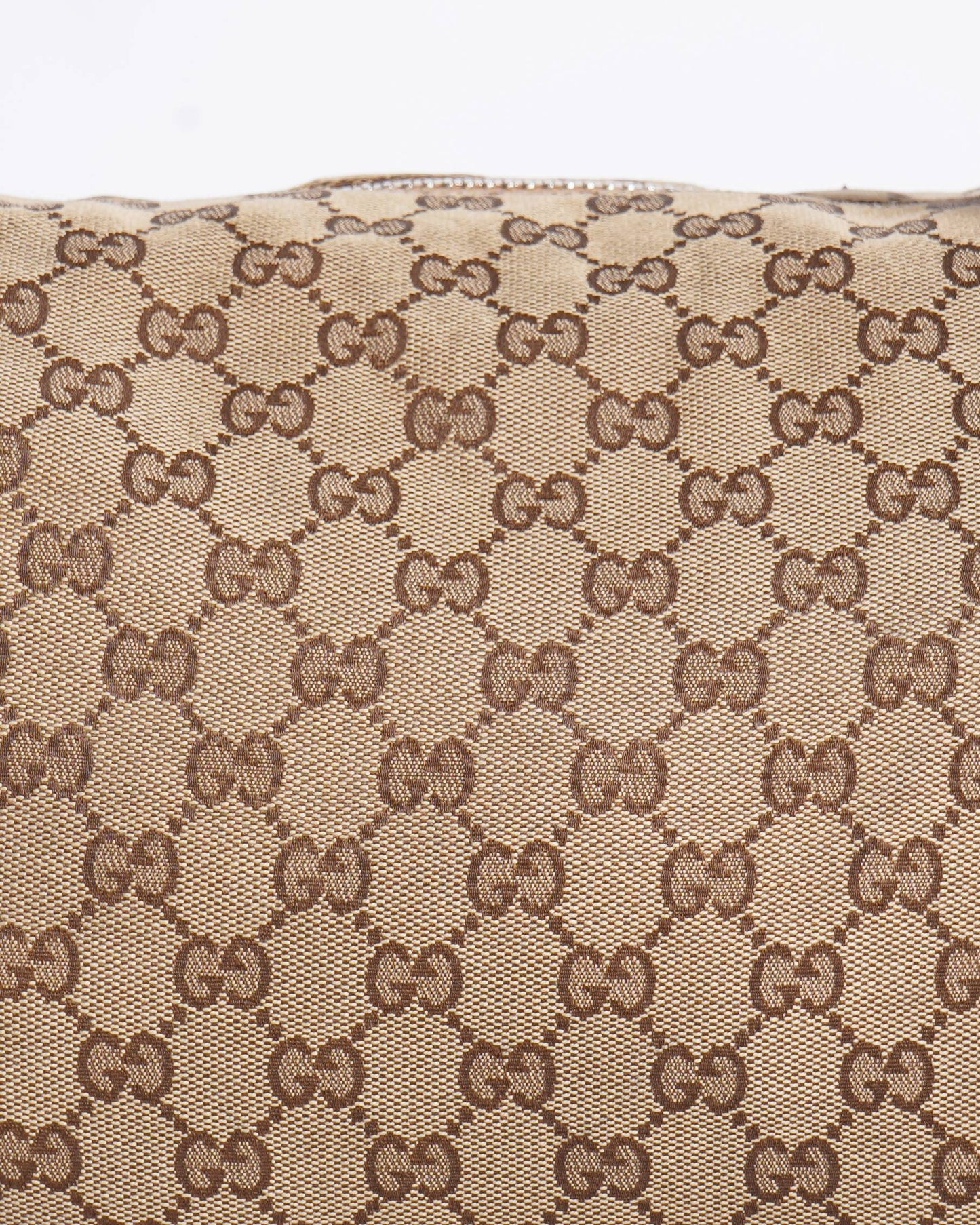 Gucci Beige GG Canvas and Leather Medium Bamboo Bar Shoulder Bag