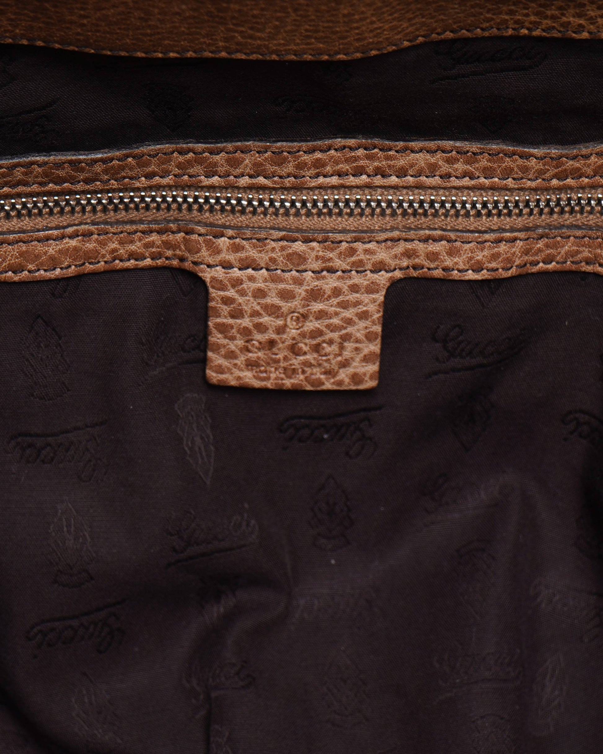 Gucci Beige GG Canvas and Leather Medium Bamboo Bar Shoulder Bag