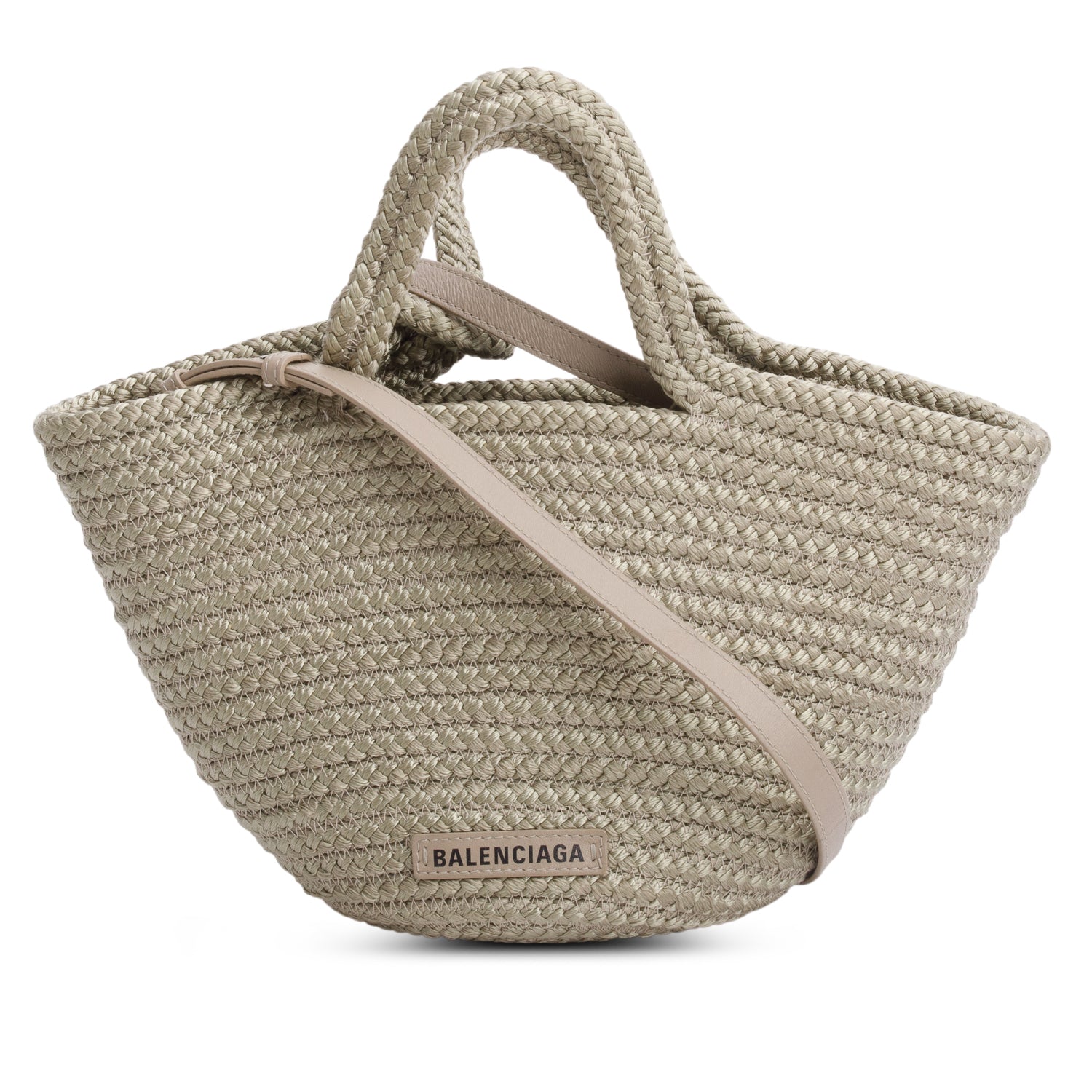 Balenciaga Small Ibiza Basket Bag Raffia Woven Travel Bag