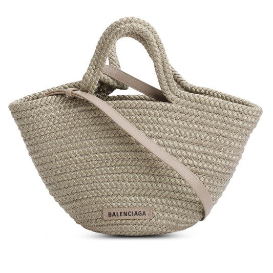 Balenciaga Small Ibiza Basket Bag Raffia Woven Travel Bag