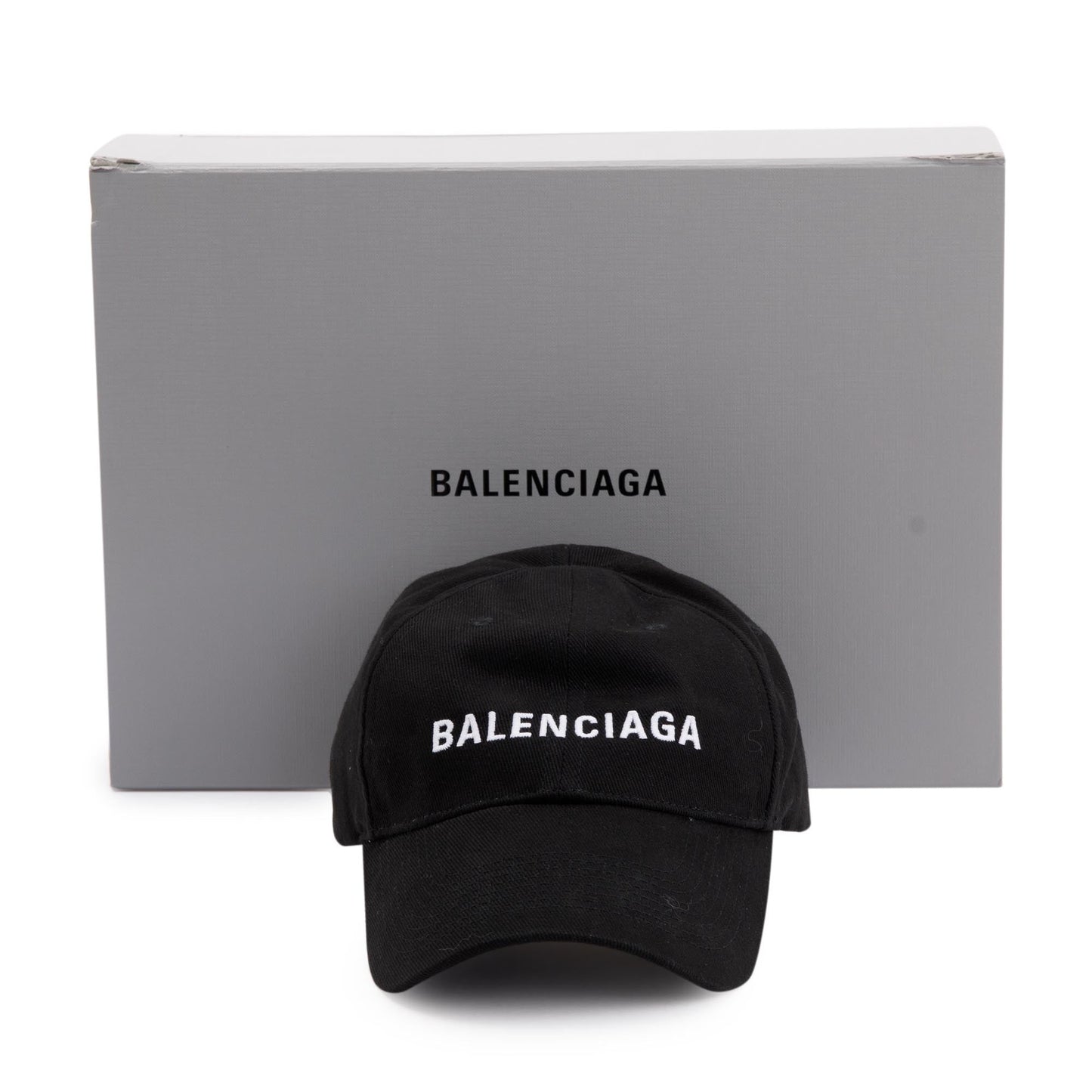 Balenciaga Cotton Baseball Cap Travel Bag Black Logo