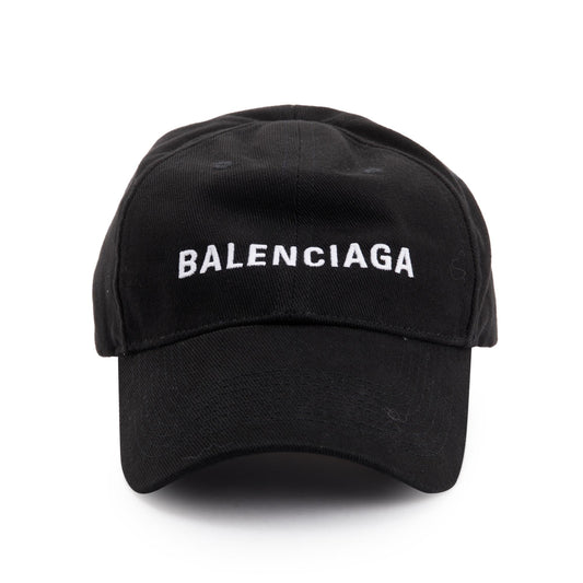 Balenciaga Cotton Baseball Cap Travel Bag Black Logo