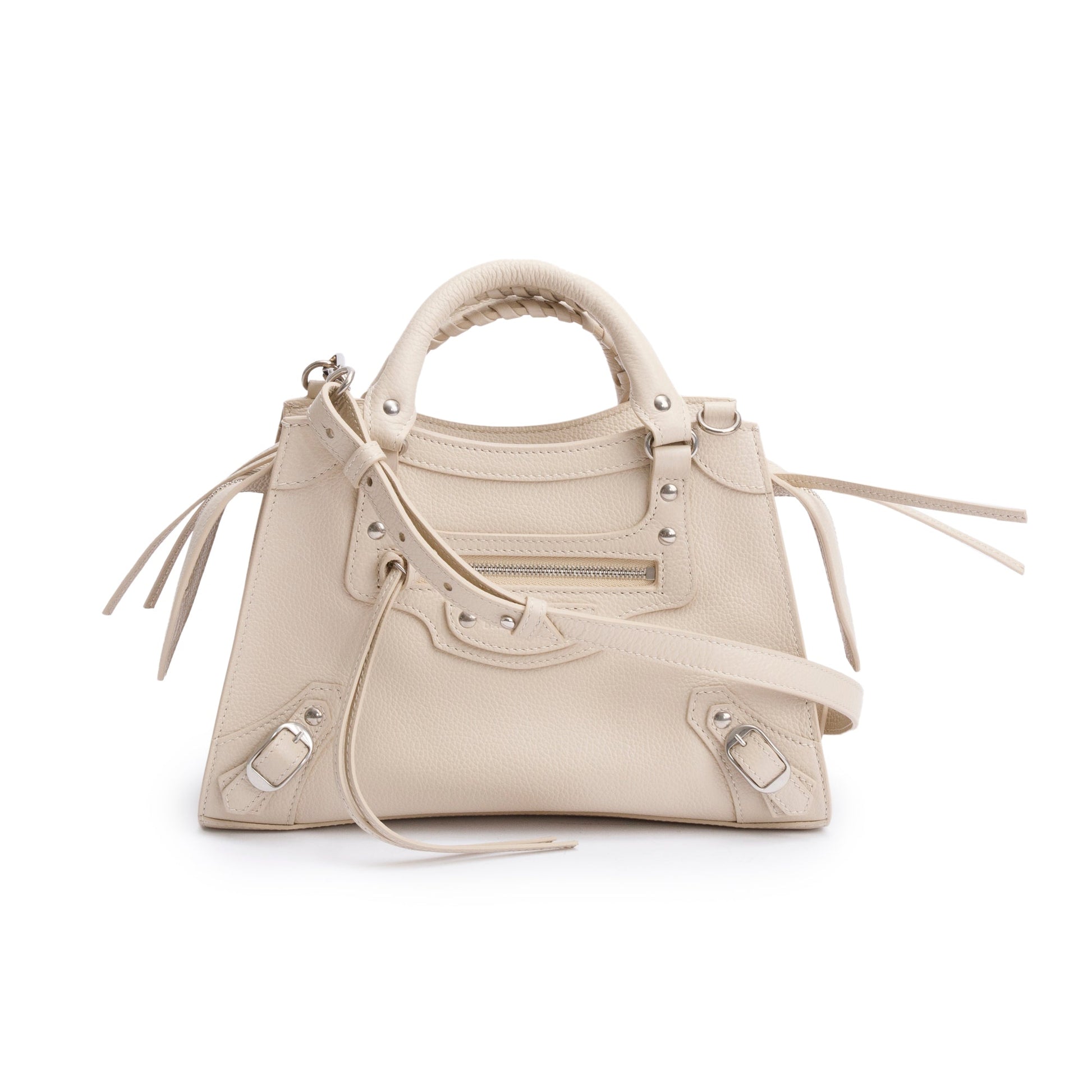 Balenciaga Calfskin Neo Classic Xs City Bag Leather Beige Travel Bag