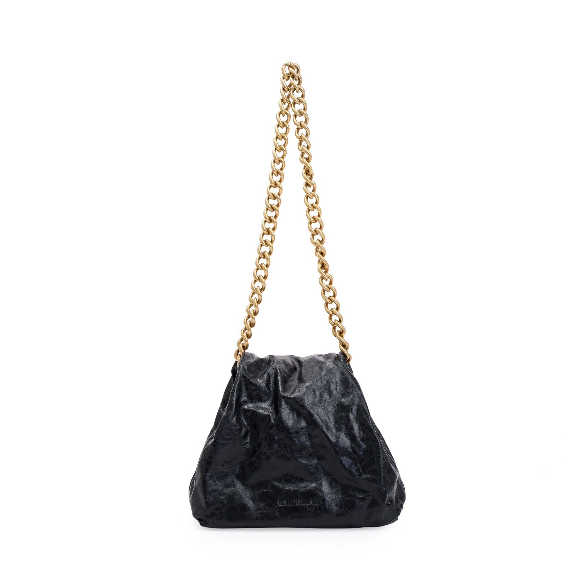 Balenciaga Arena Calf Puffer Shoulder Bag Leather Black
