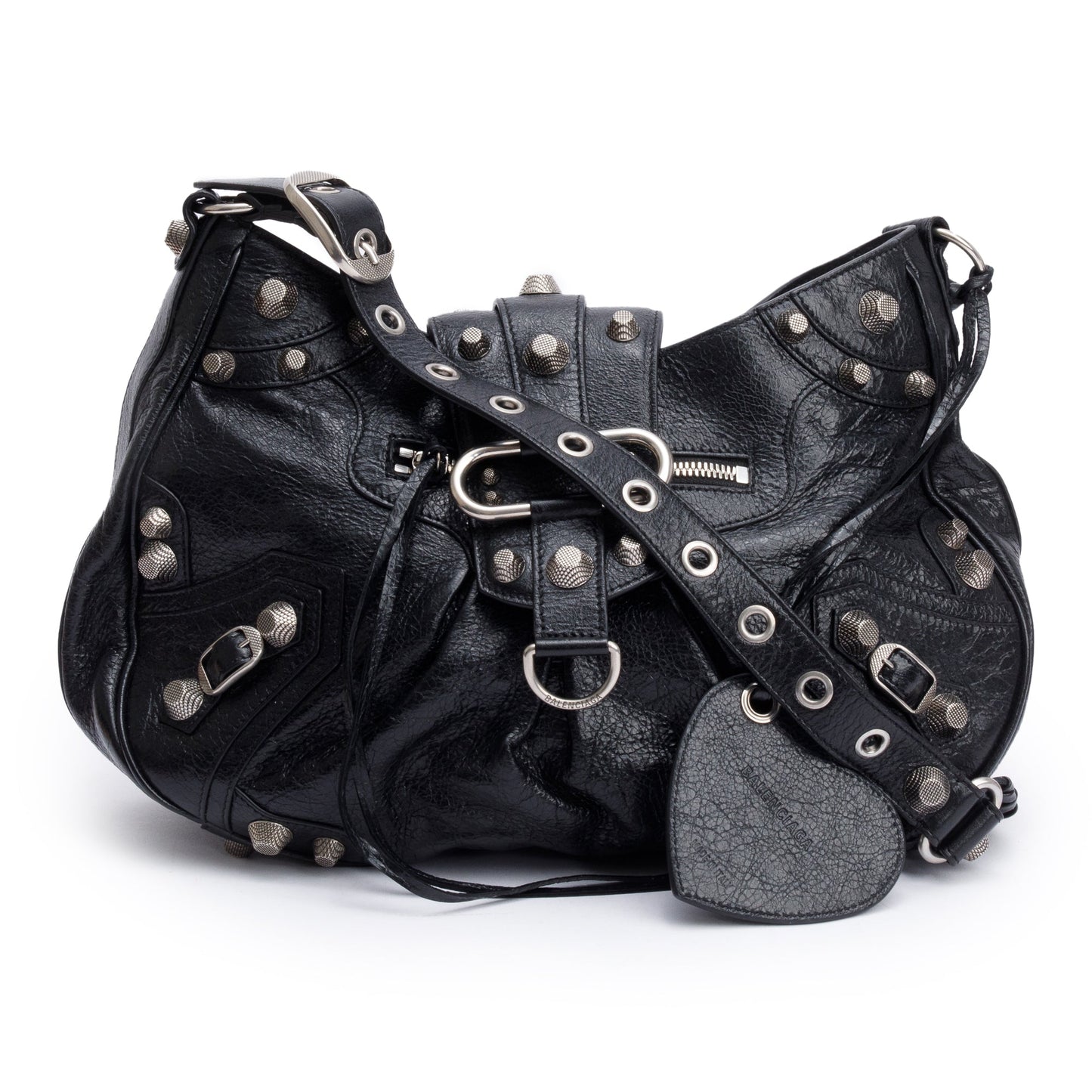 Balenciaga Arena Le Cagole Shoulder Bag Leather Black