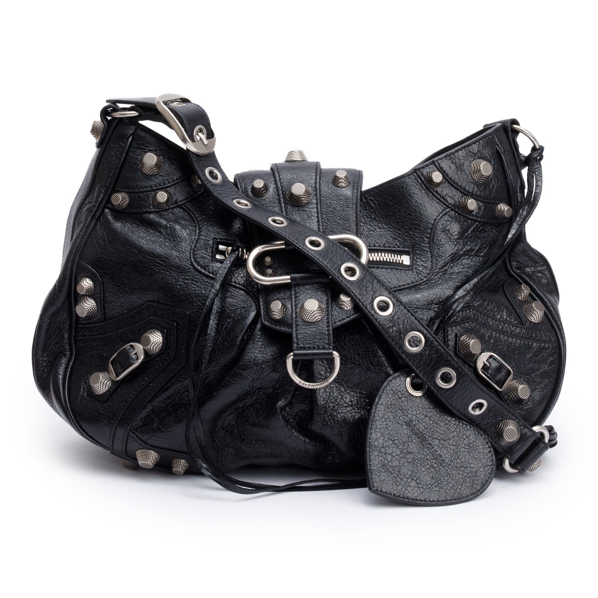 Balenciaga Arena Le Cagole Shoulder Bag Leather Black