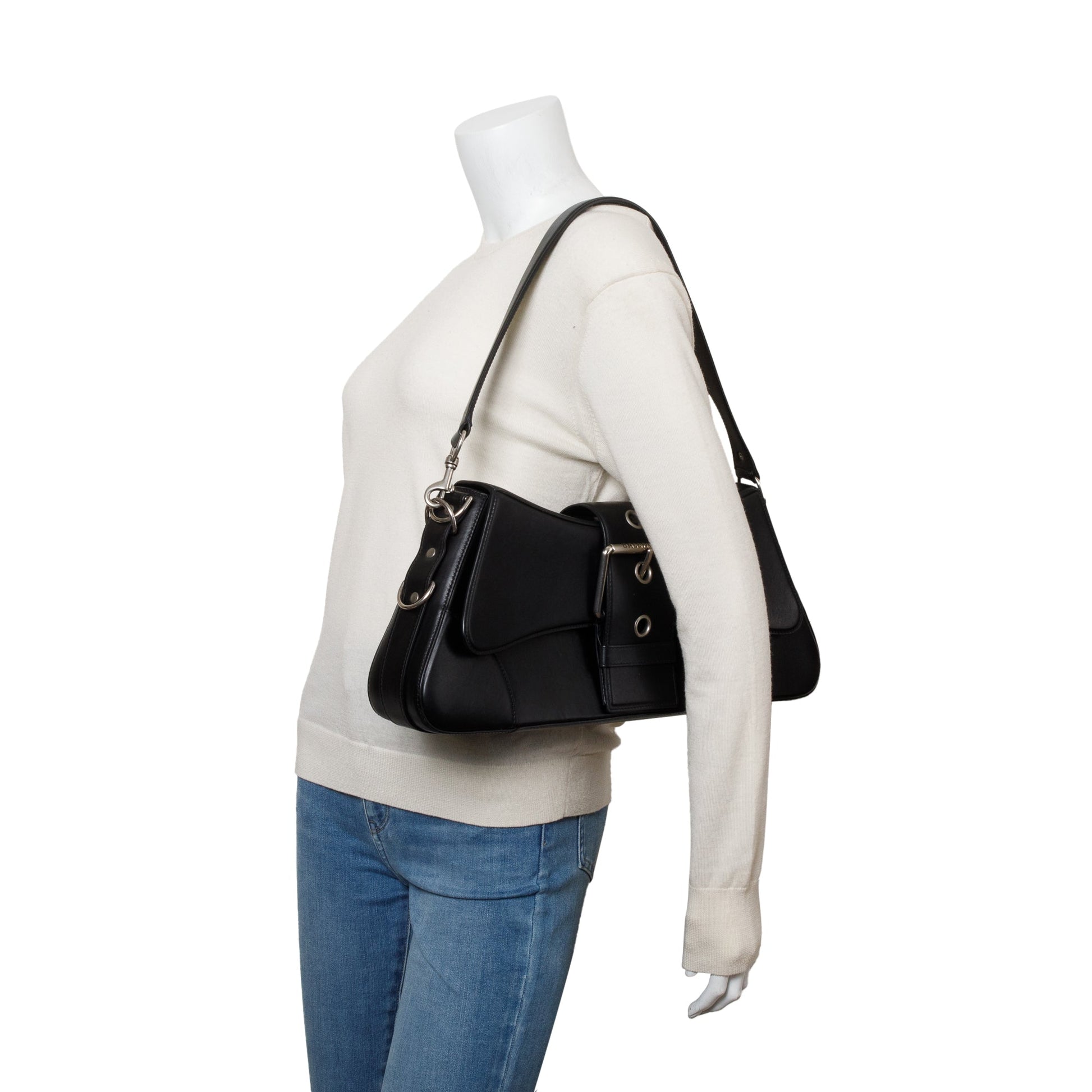 Balenciaga Lindsay Shoulder Bag Leather Black