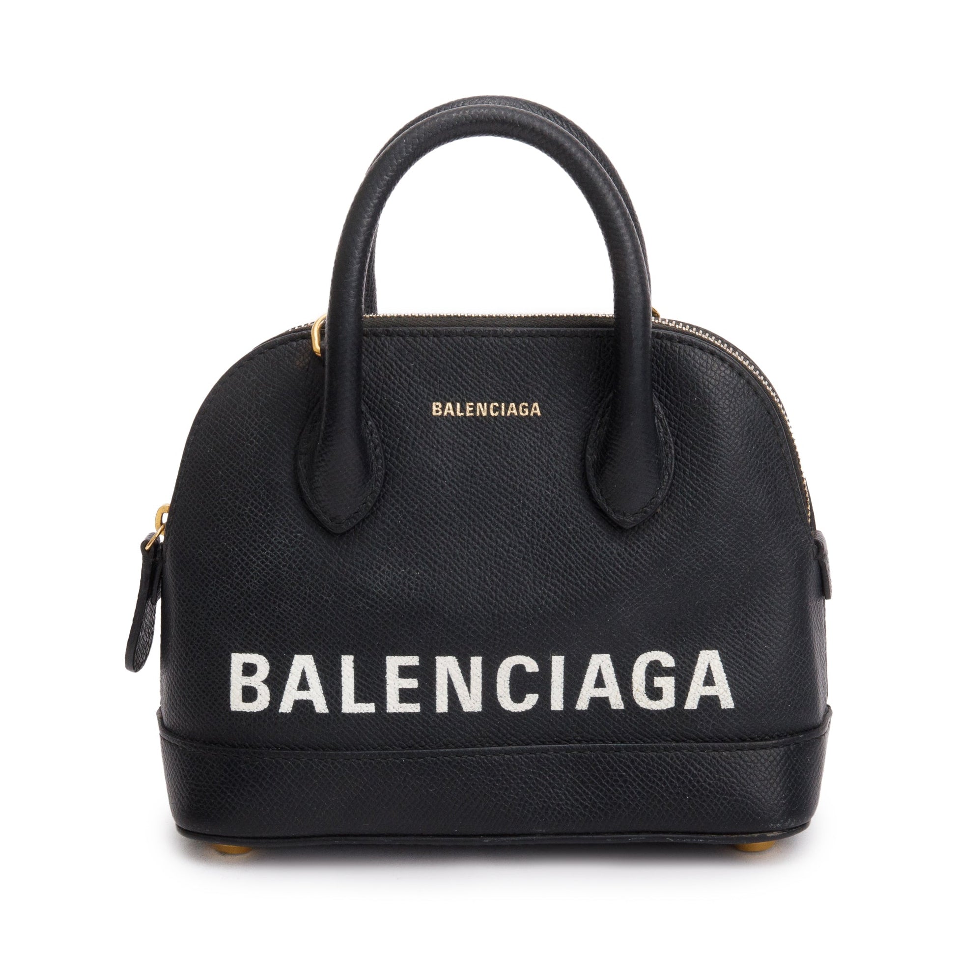 Balenciaga Xxs Ville Top Handle Bag Leather Black Travel Bag