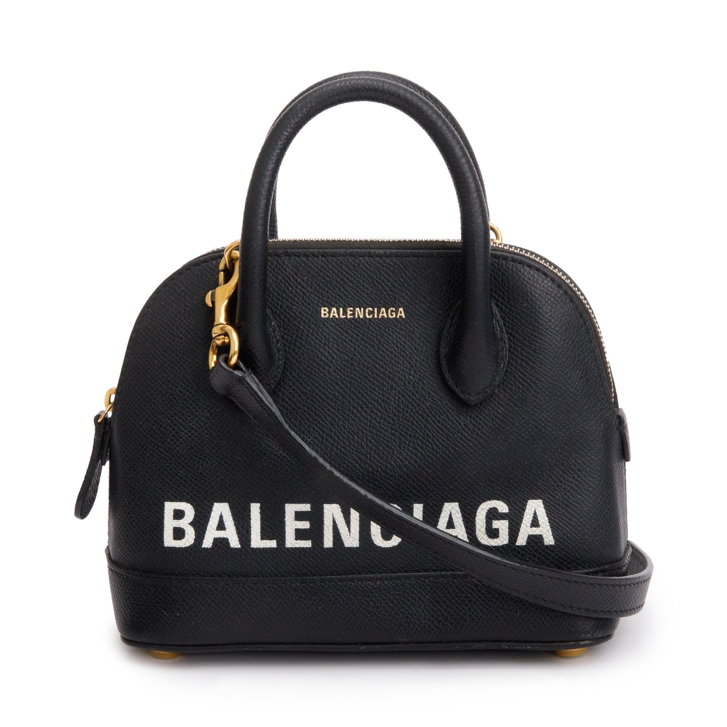 Balenciaga Xxs Ville Top Handle Bag Leather Black Travel Bag
