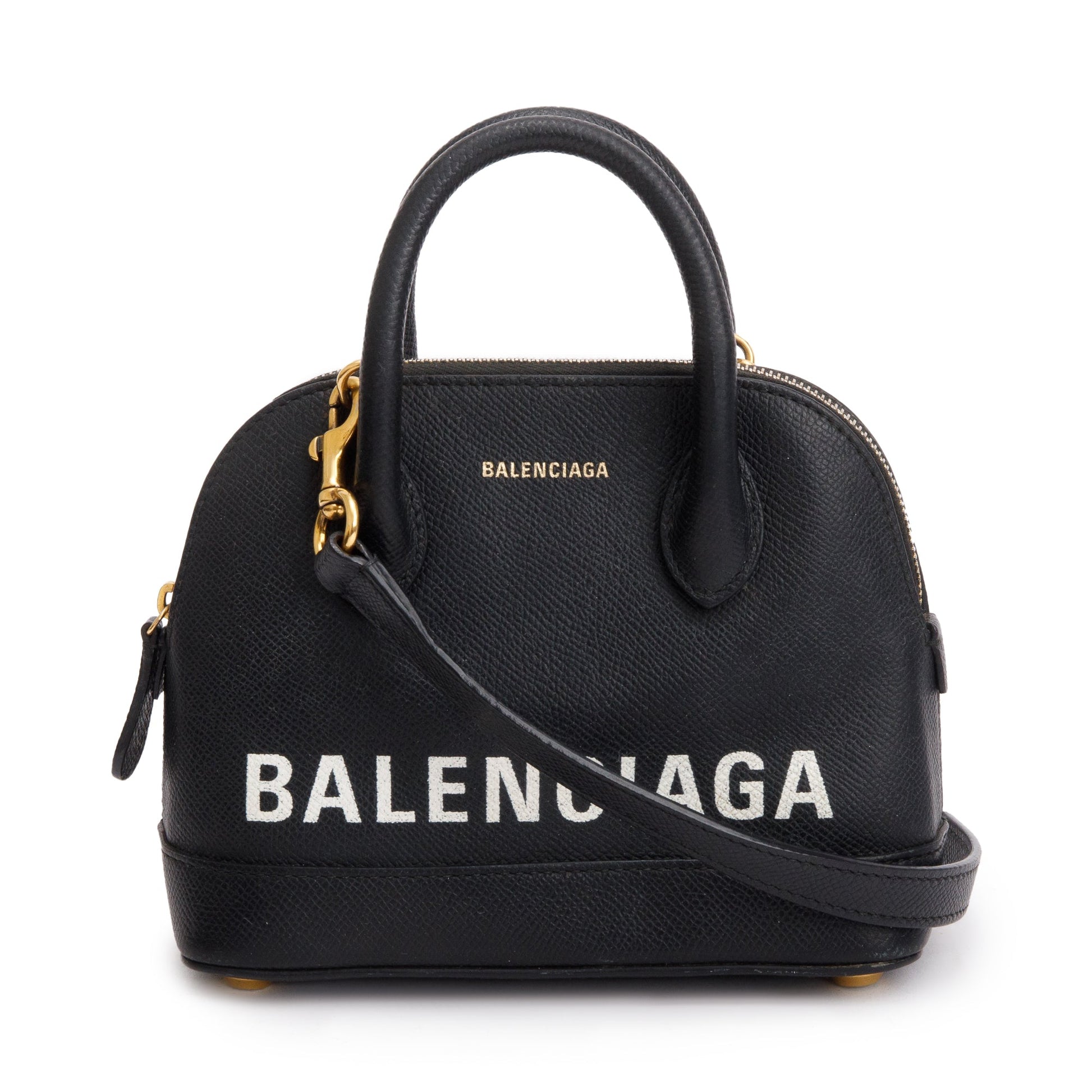 Balenciaga Xxs Ville Top Handle Bag Leather Black Travel Bag