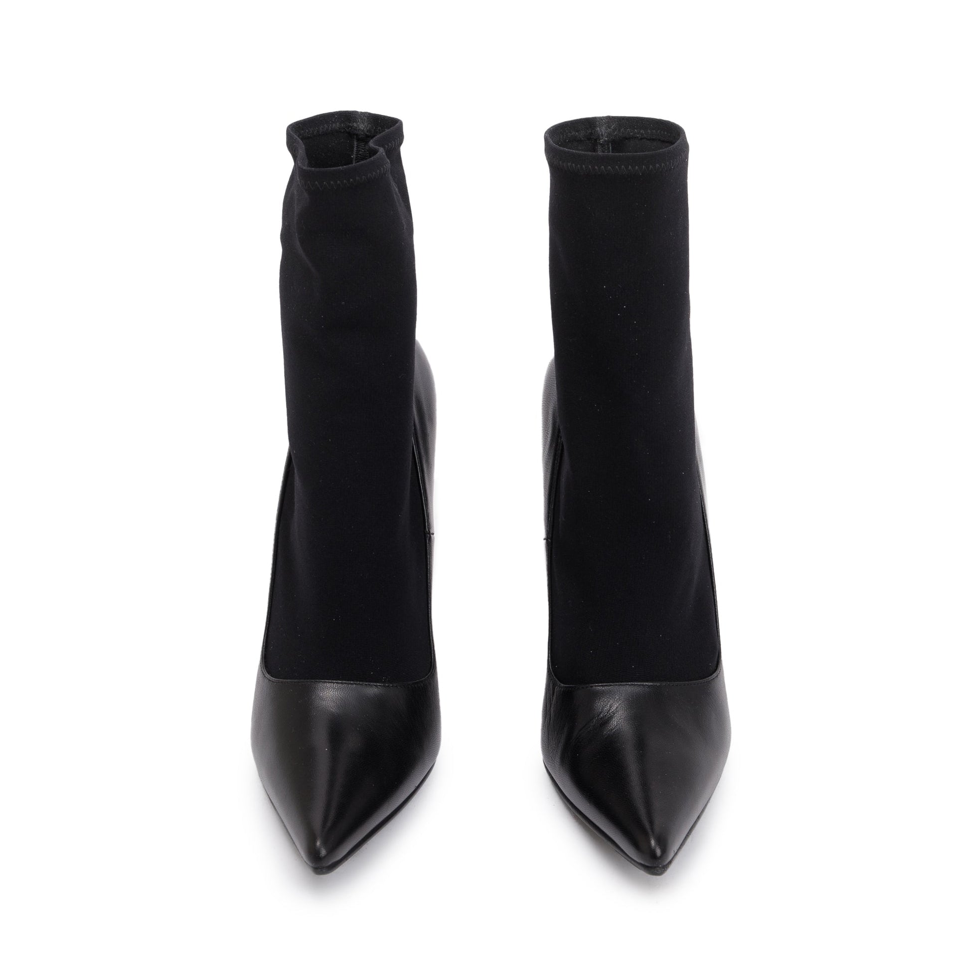 Balenciaga Spandex Knife Bootie Size Travel Bag Leather Black Shoes