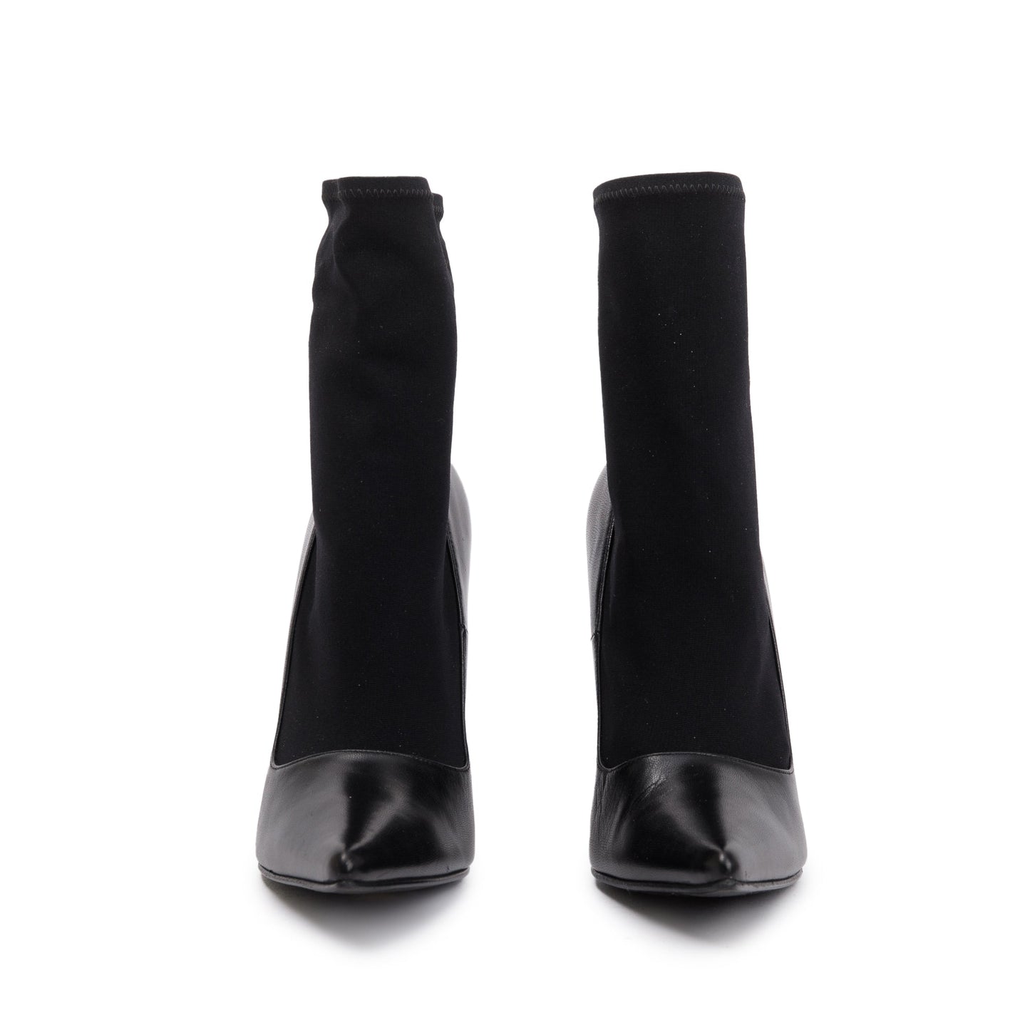 Balenciaga Spandex Knife Bootie Size Travel Bag Leather Black Shoes