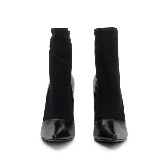 Balenciaga Spandex Knife Bootie Size Travel Bag Leather Black Shoes