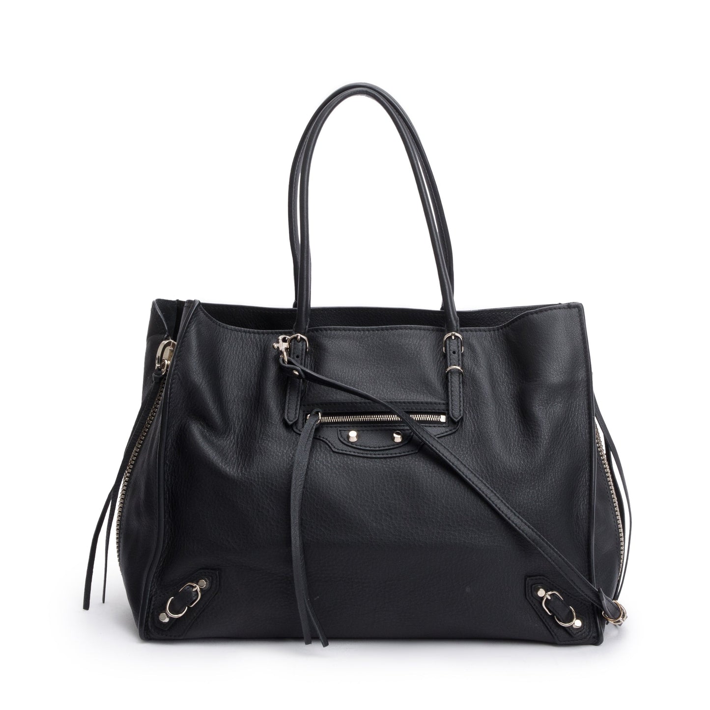 Balenciaga Veau Papier Zip Around Tote Black Tote Bag
