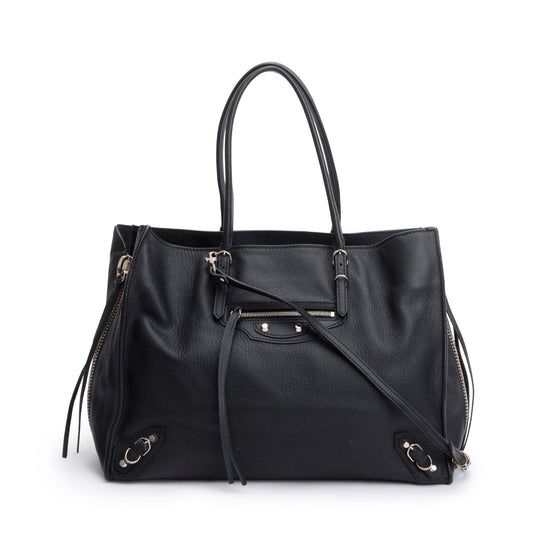 Balenciaga Veau Papier Zip Around Tote Black Tote Bag