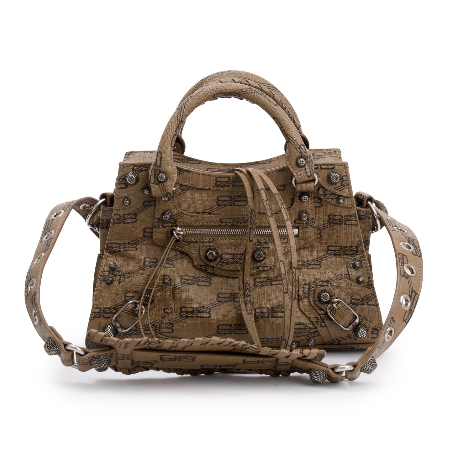 Balenciaga Bb Neo Cagole Classic Xs City Bag Canvas Monogram Travel Bag