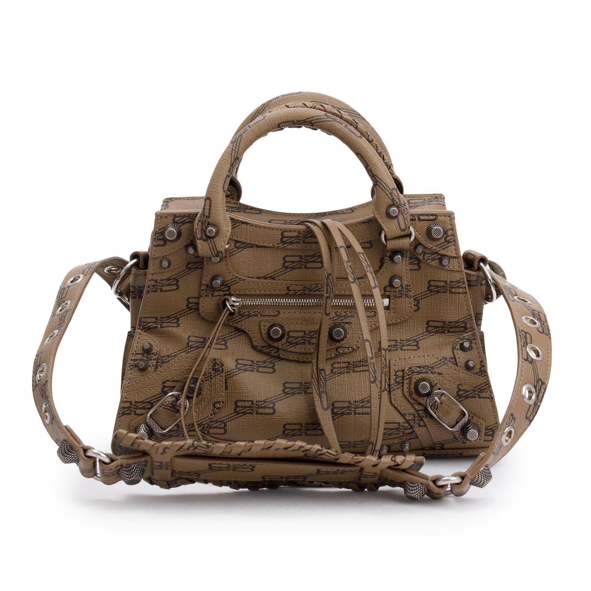 Balenciaga Bb Neo Cagole Classic Xs City Bag Canvas Monogram Travel Bag