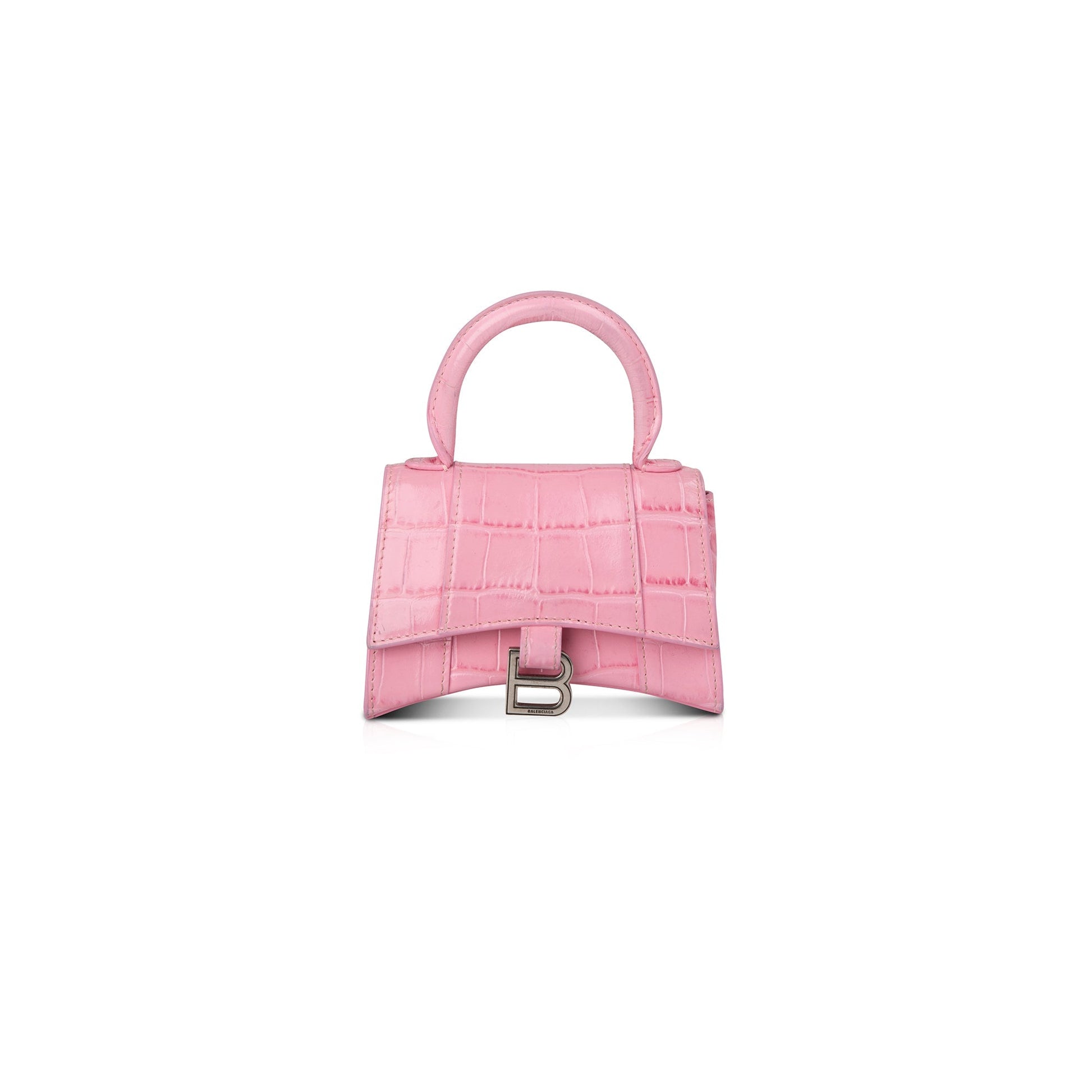 Balenciaga Croc Embossed Hourglass Bag Mini Travel Bag