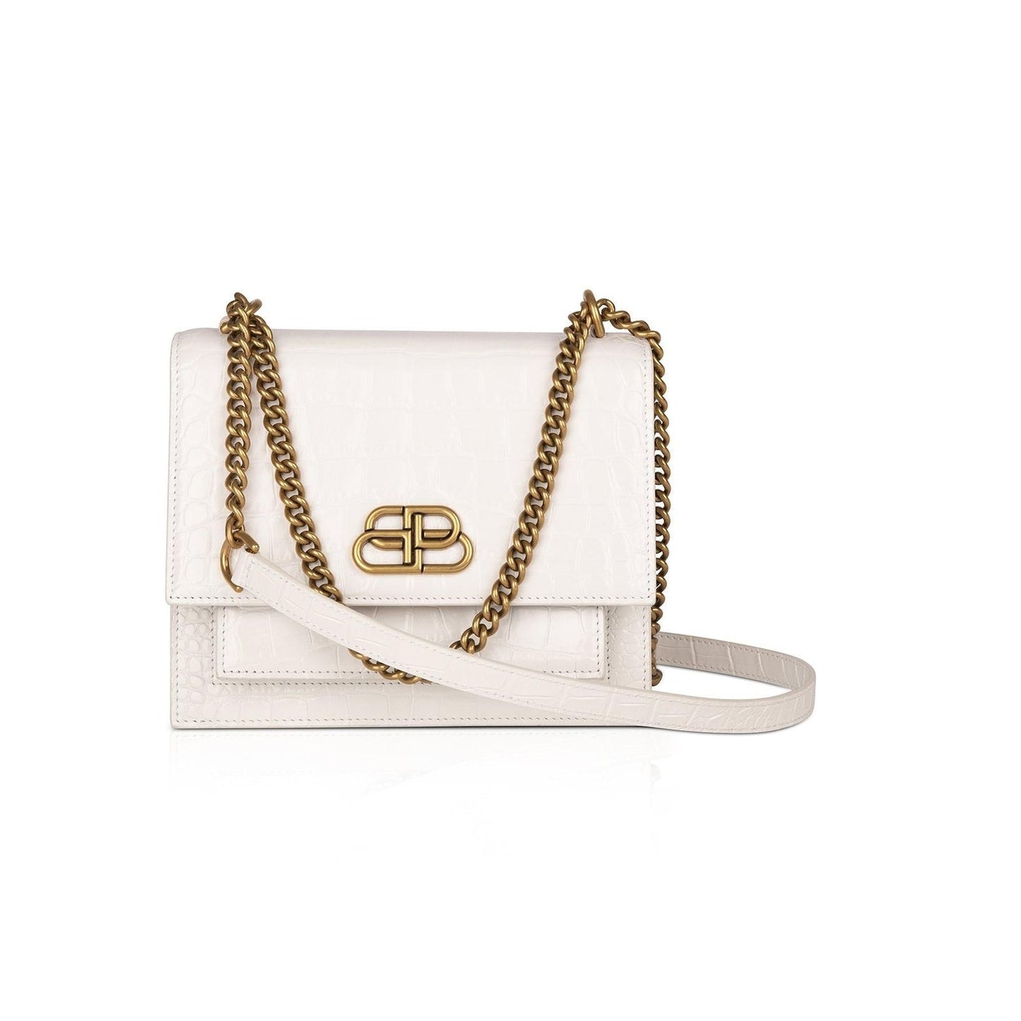 Balenciaga Croc Embossed Sharp Bag Chain Travel Bag