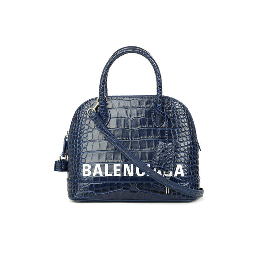 Balenciaga Croc Embossed Ville Top Handle Bag Travel Bag
