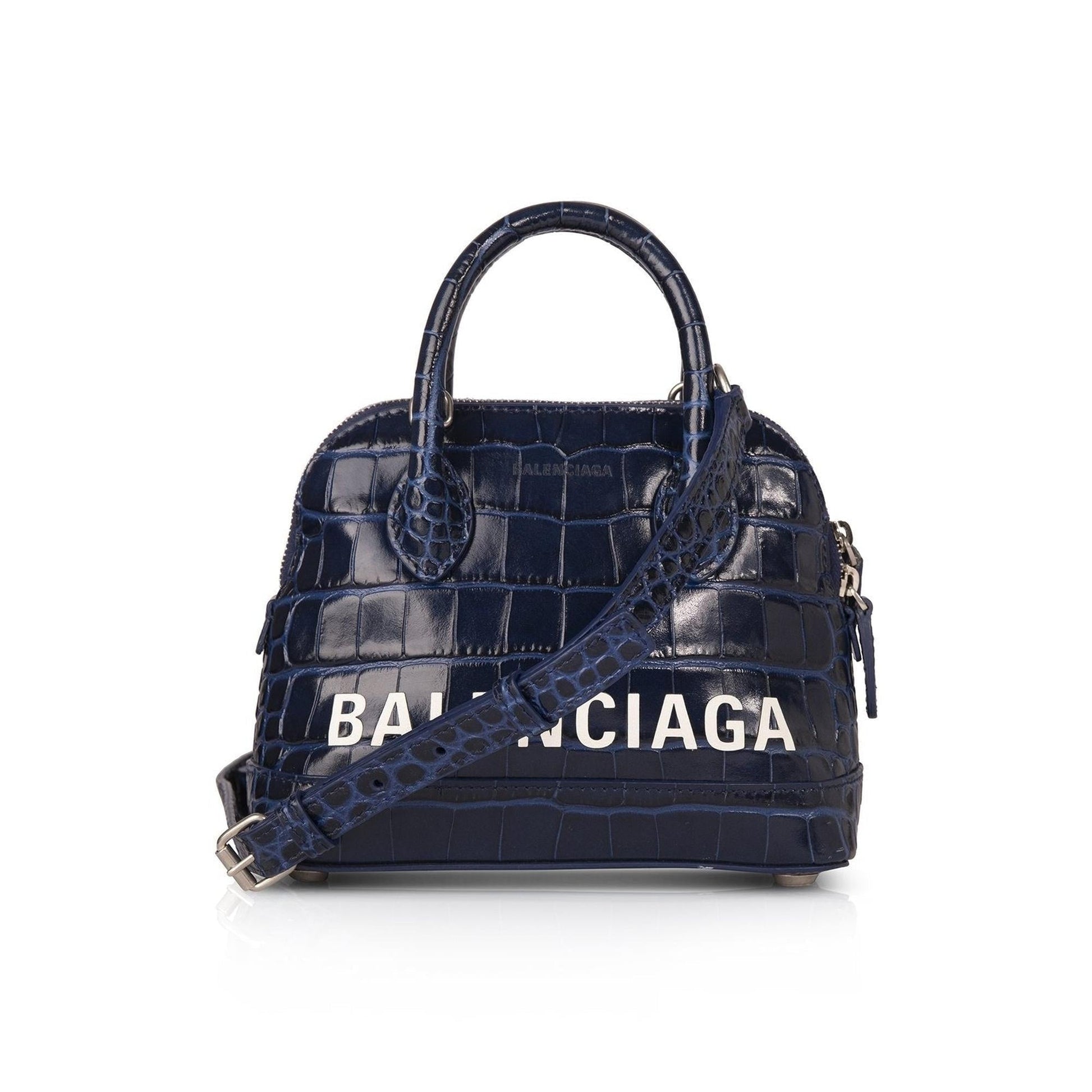 Balenciaga Croc Embossed Ville Xxs Top Handle Bag Travel Bag