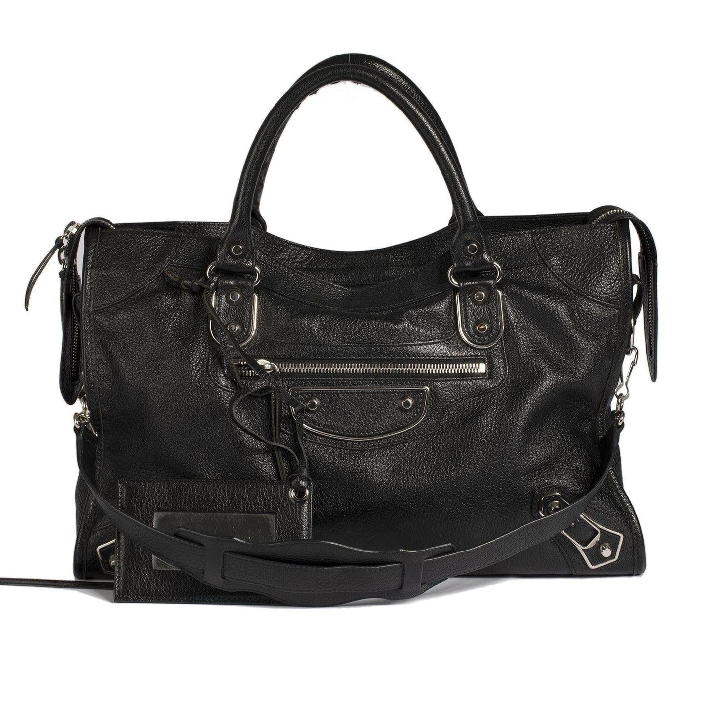 Balenciaga Motocross Classic City Bag Silver Travel Bag