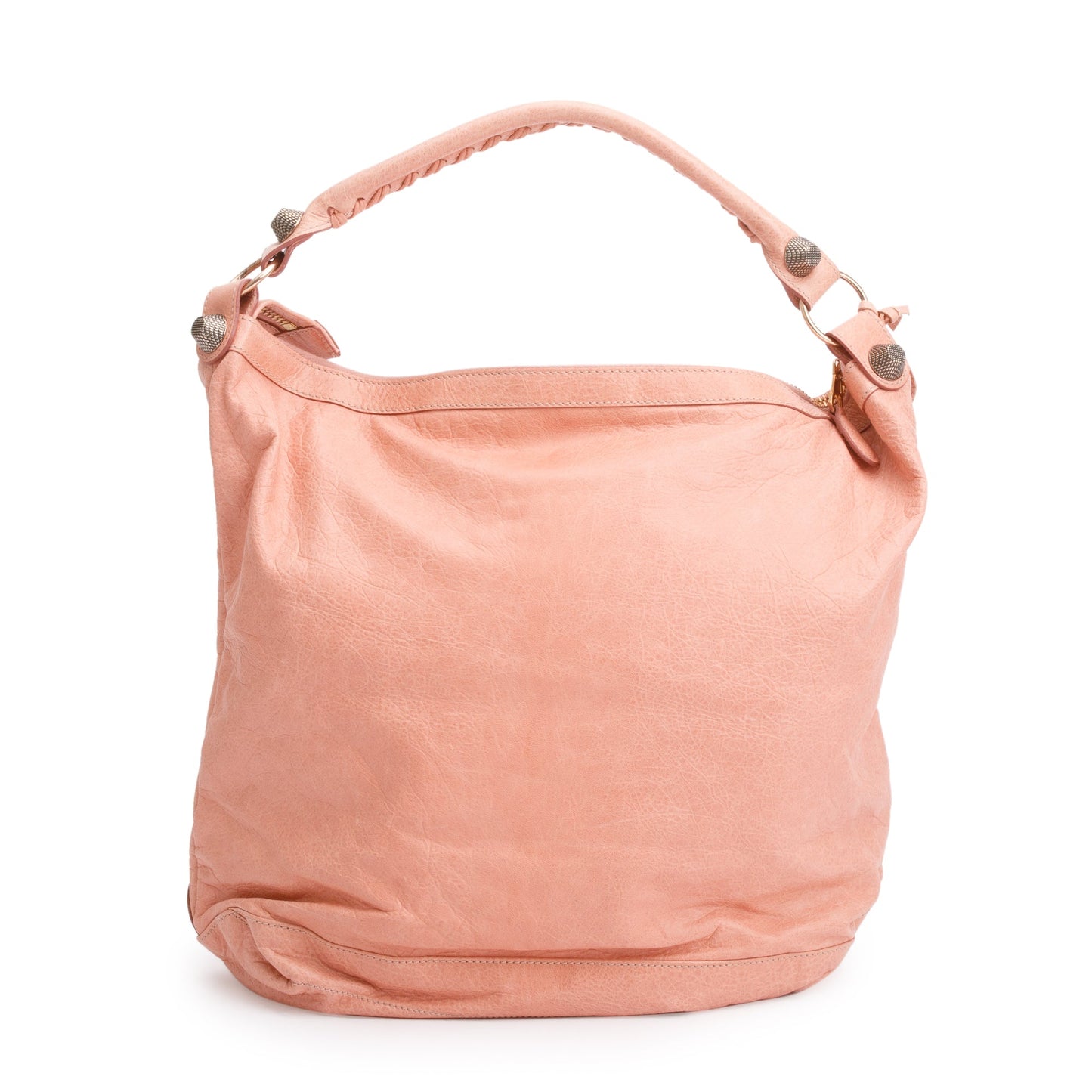 Balenciaga Peach Agneau Classic Day Hobo Bag Leather Travel Bag