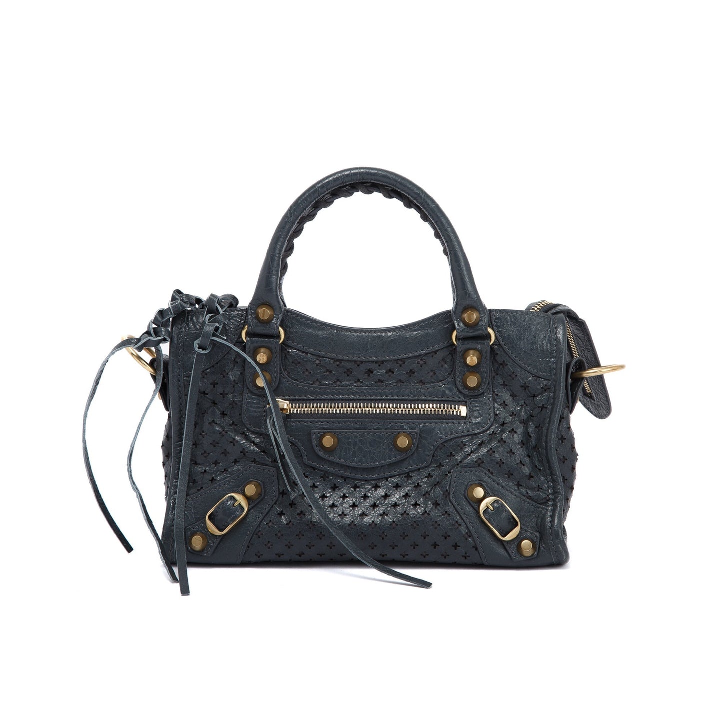 Balenciaga Perforated Motocross Classic City Bag Mini Travel Bag