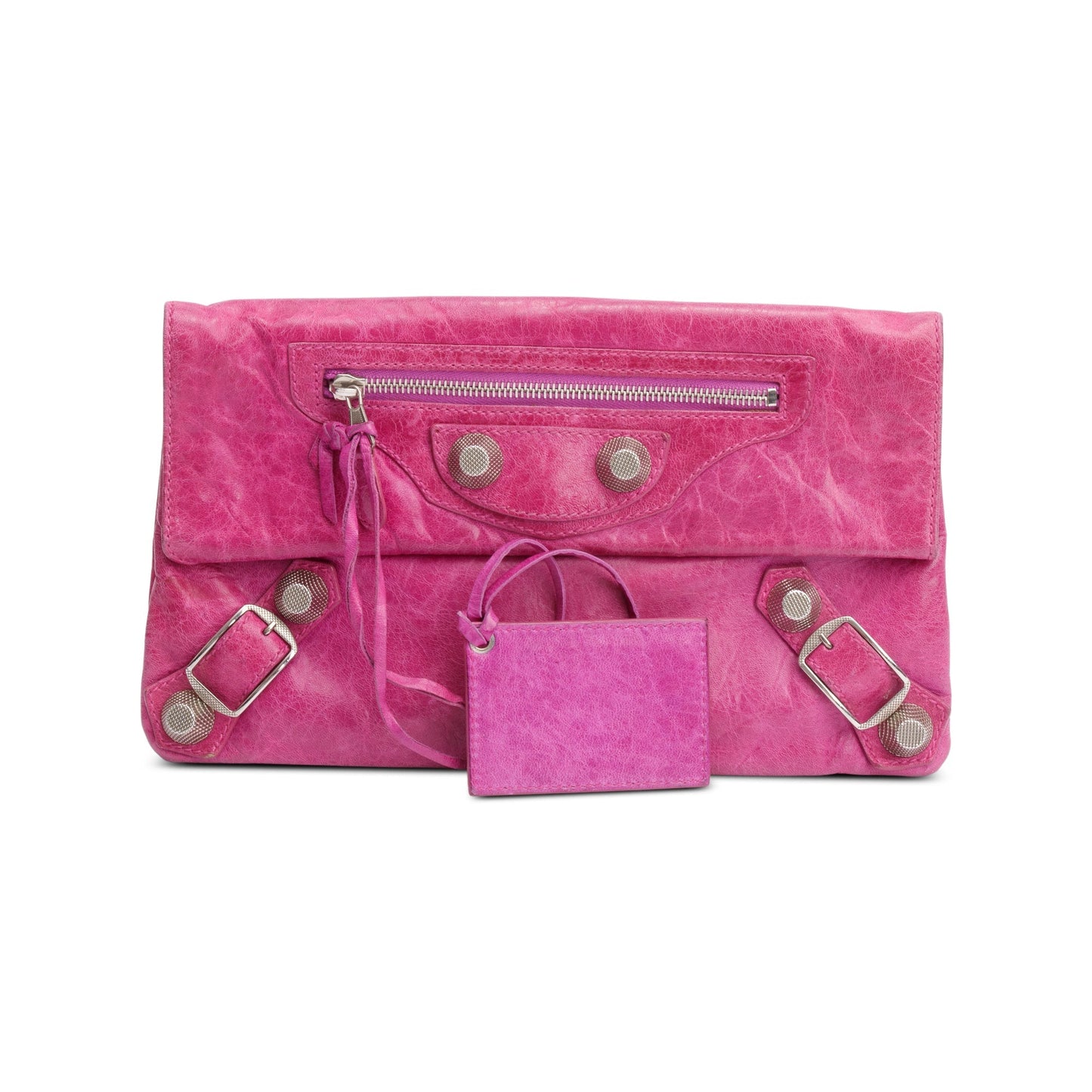 Balenciaga Purple Agneau Motocross Giant Envelope Clutch Clutch Bag