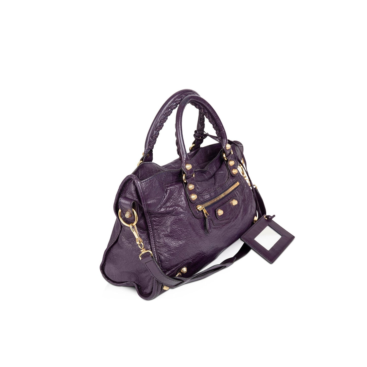 Balenciaga Purple Motocross Classic City Bag Travel Bag