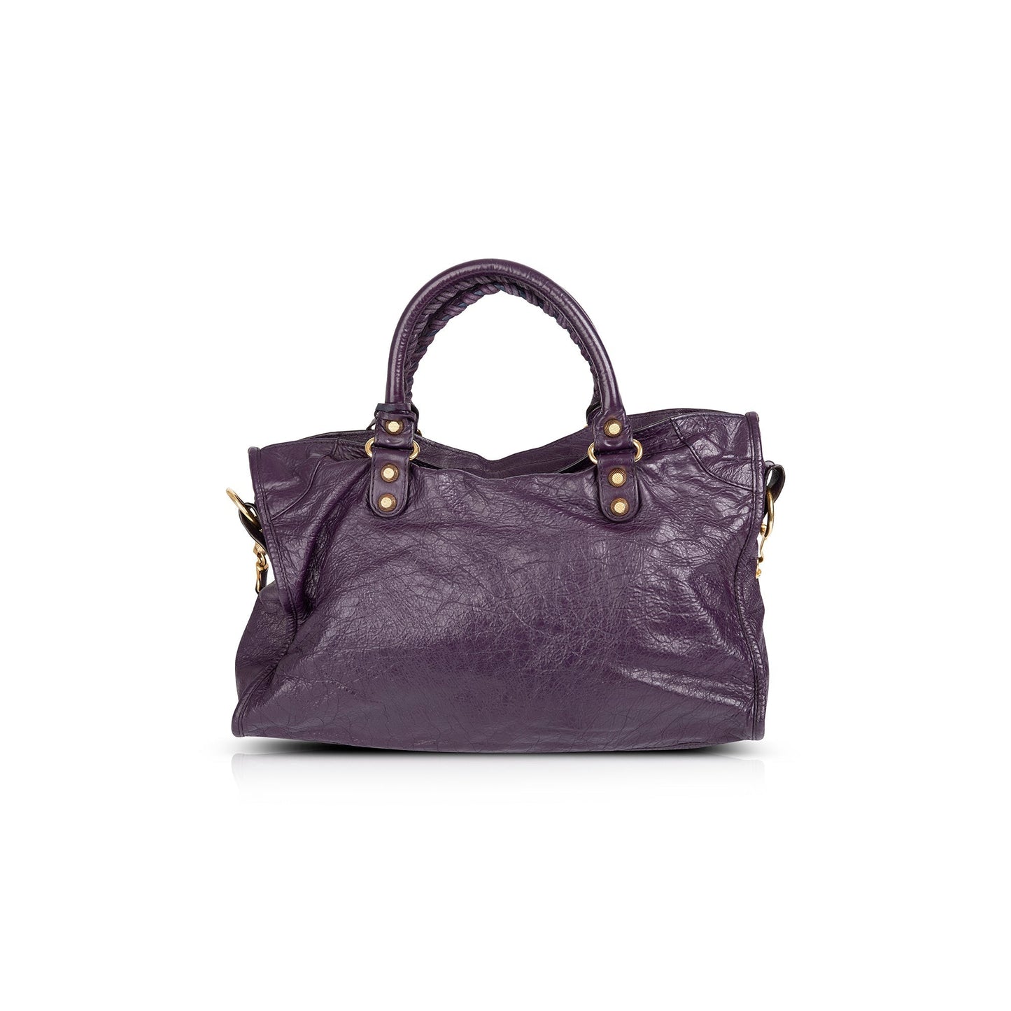 Balenciaga Purple Motocross Classic City Bag Travel Bag