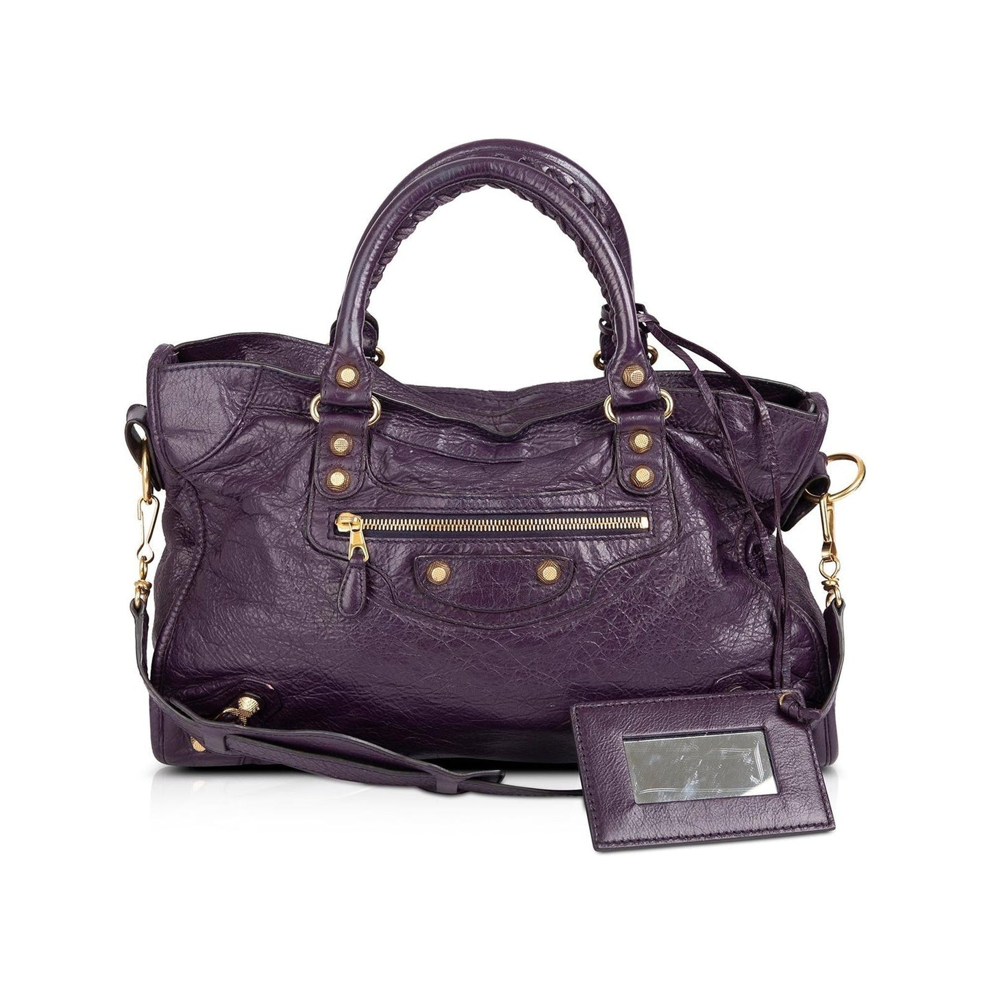 Balenciaga Purple Motocross Classic City Bag Travel Bag