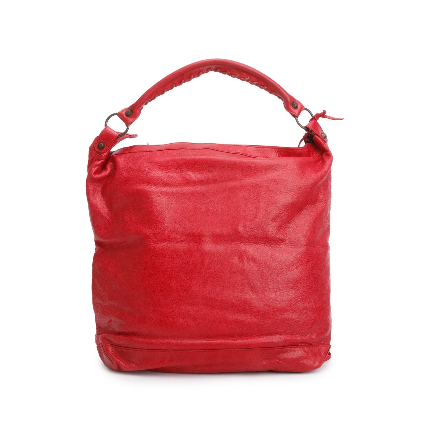 Balenciaga Agneau Classic Day Hobo Bag Leather Red Travel Bag