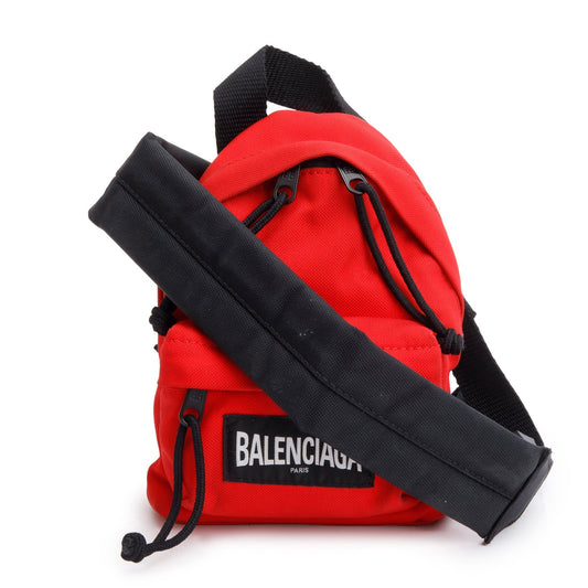 Balenciaga Oversized Backpack Crossbody Canvas Red Crossbody Bag