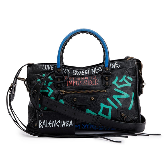Balenciaga Graffiti Classic City Bag Small Travel Bag