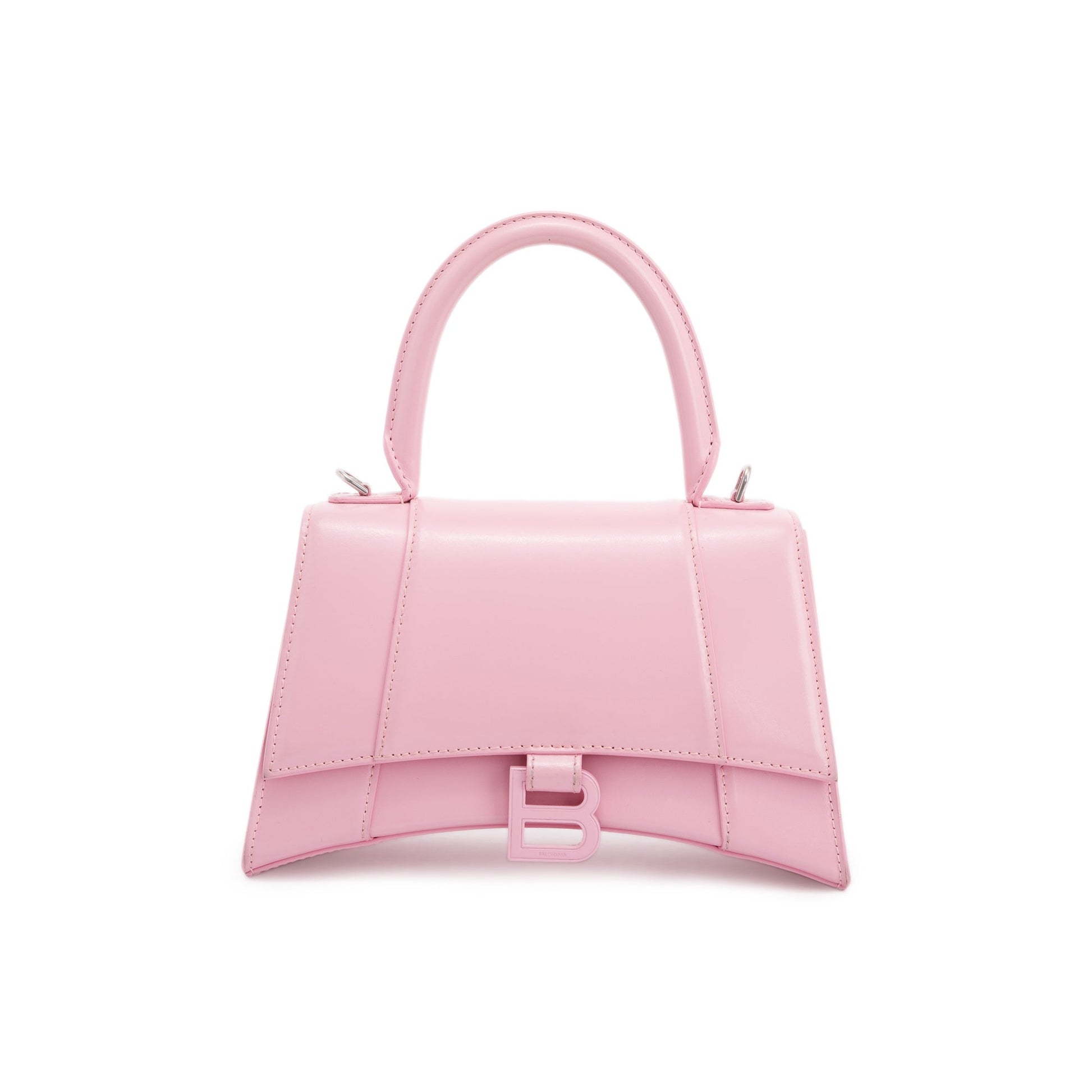 Balenciaga Hourglass Top Handle Bag Pink Small Travel Bag