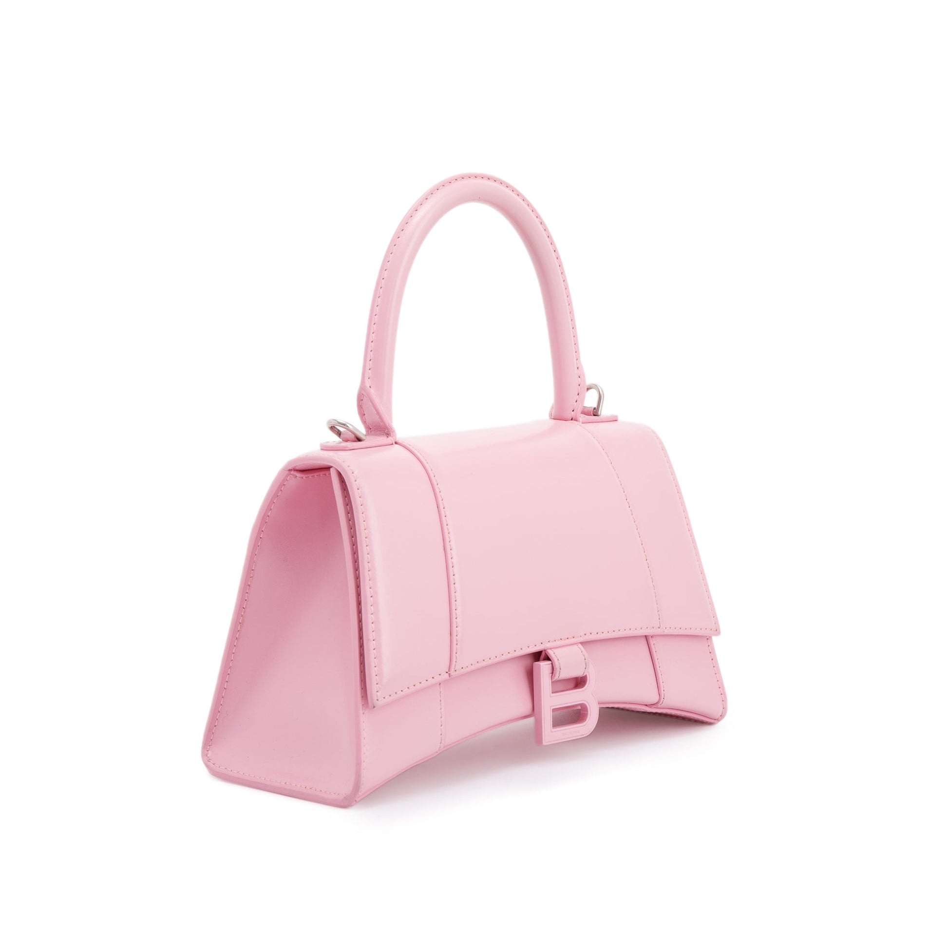 Balenciaga Hourglass Top Handle Bag Pink Small Travel Bag