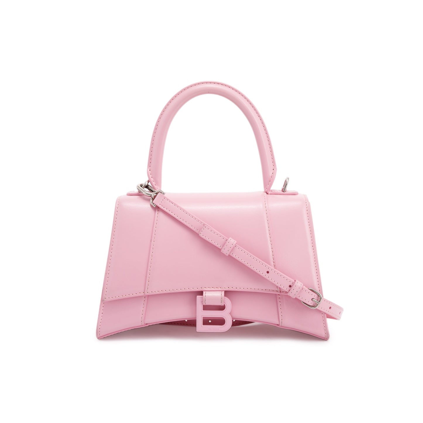 Balenciaga Hourglass Top Handle Bag Pink Small Travel Bag