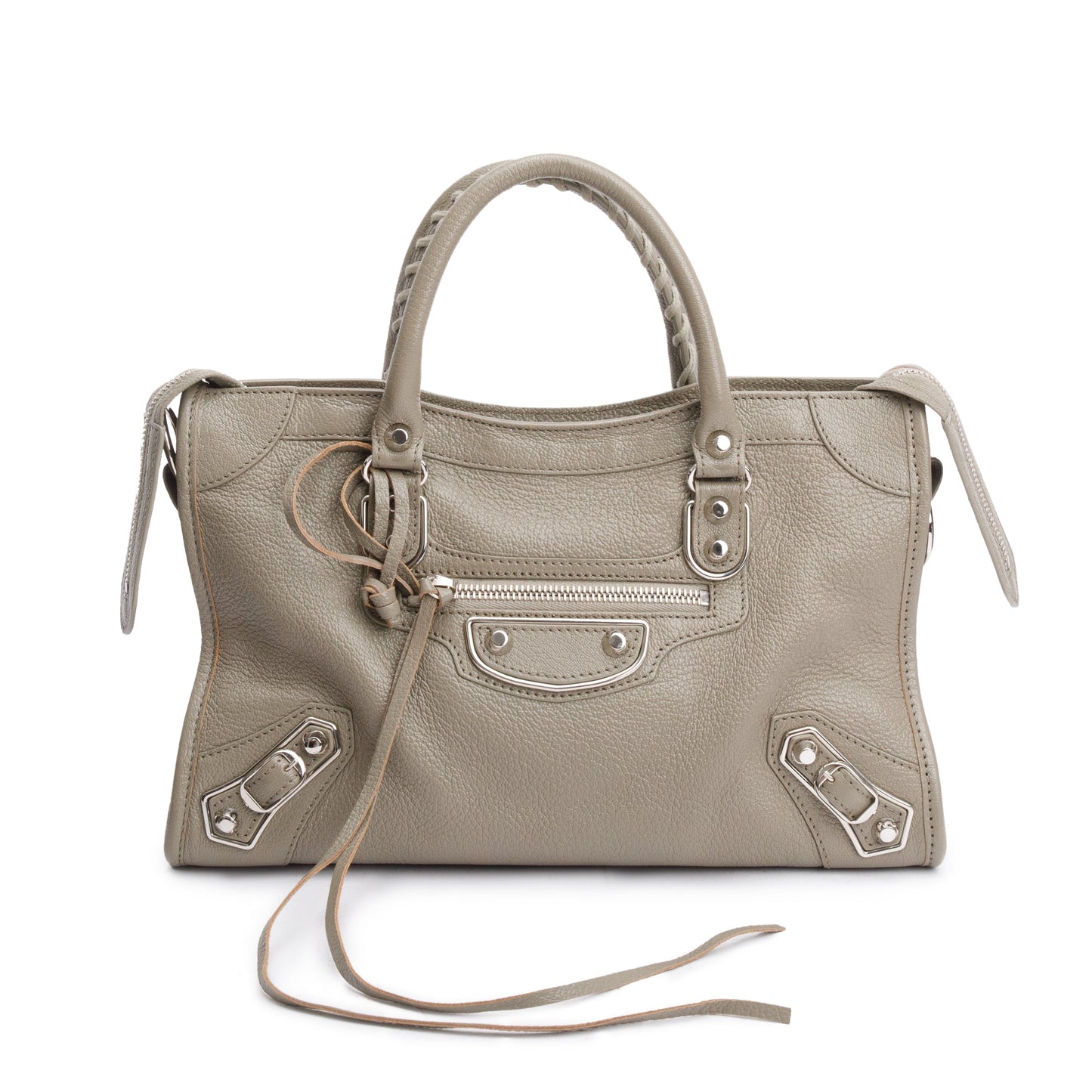 Balenciaga Taupe Chevre Metallic Edge City Bag Leather Small Travel Bag
