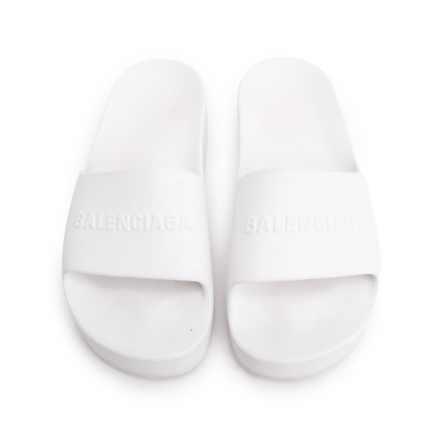 Balenciaga Rubber Printed Platform Slides Size Travel Bag White Logo