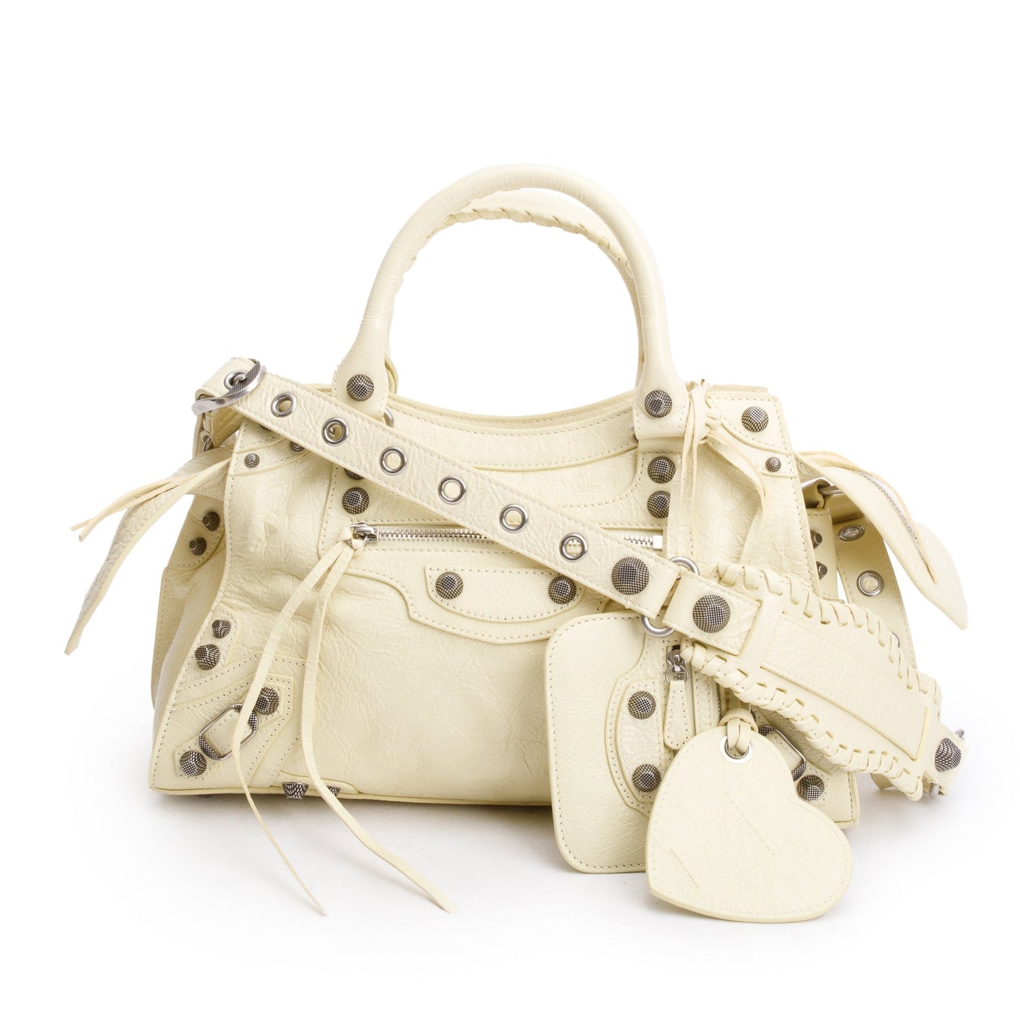 Balenciaga Yellow Arena Neo Le Cagole Classic City Leather Small Travel Bag