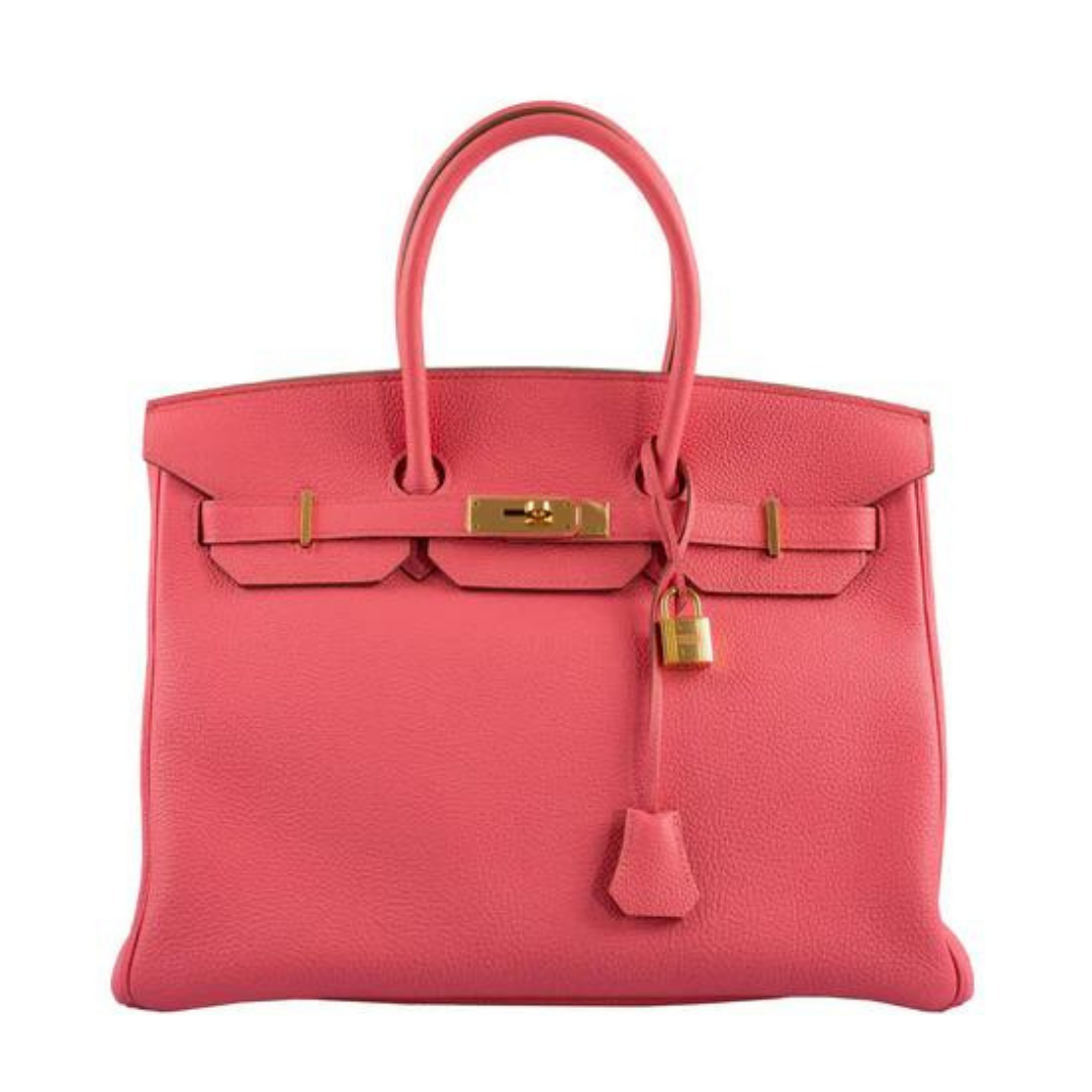 Gucci Hermes Birkin Lipstick Togo Hardware Handbag Gold Travel Bag