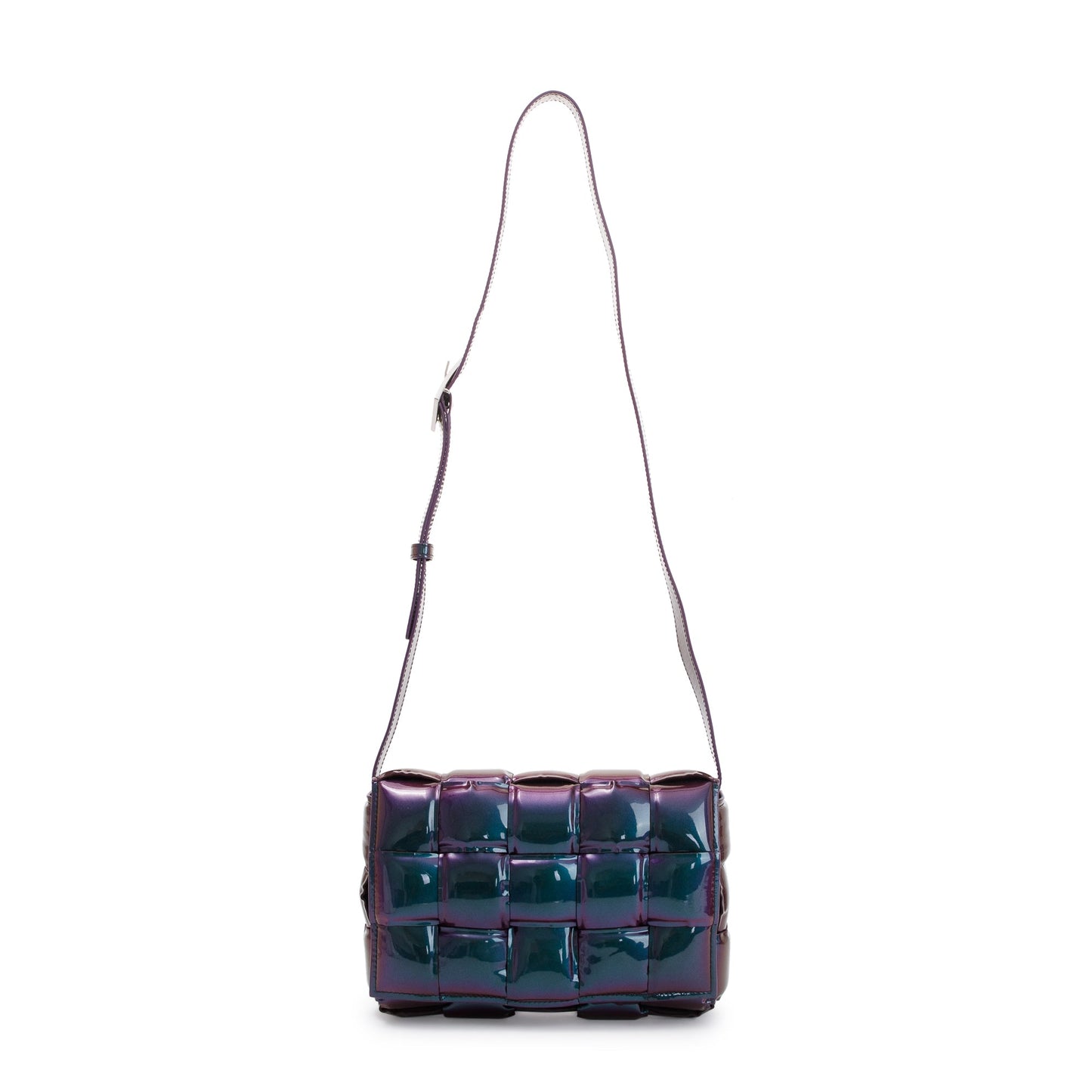 Bottega Veneta Holographic Glossy Nail Polish Nappa Intrecciato Padded Travel Bag