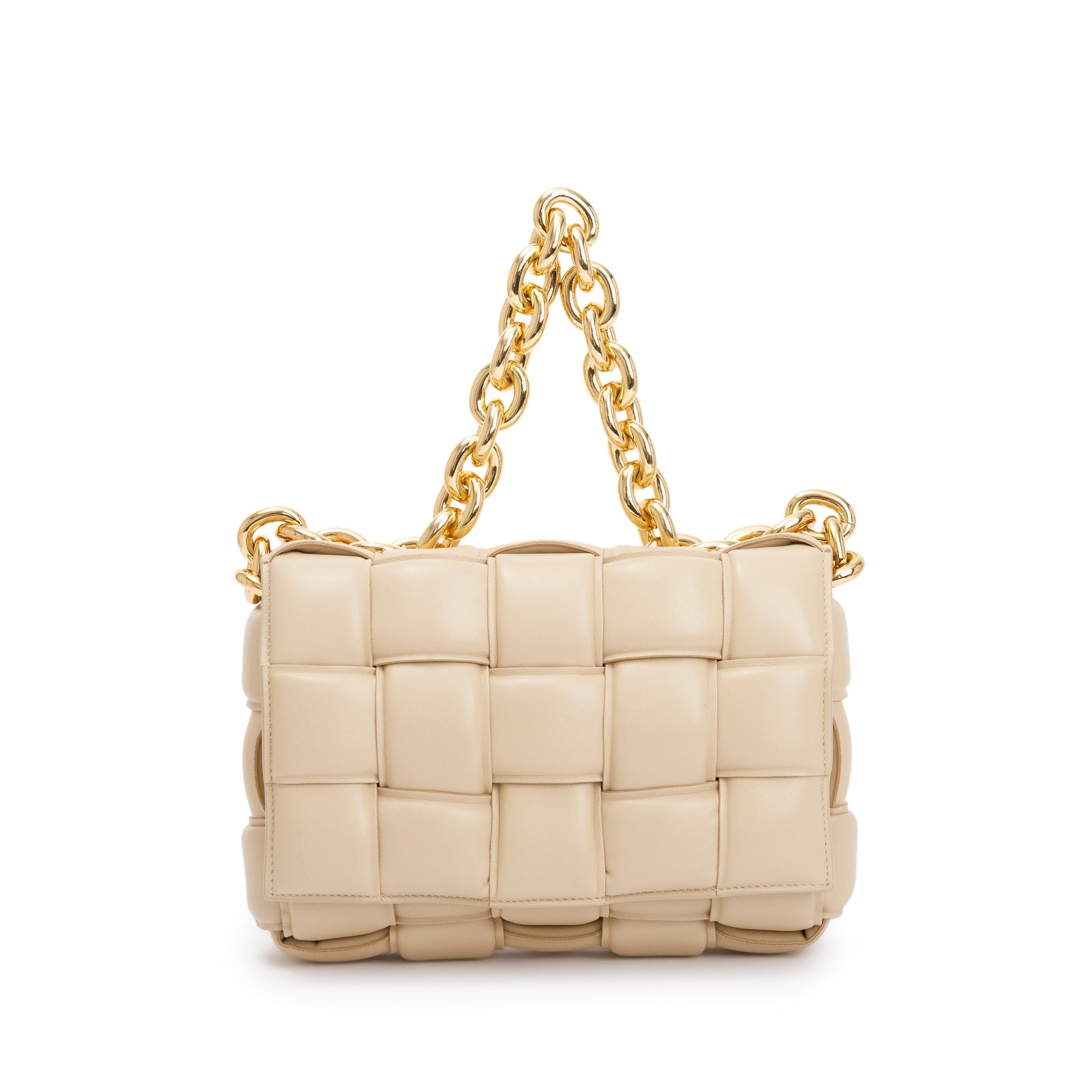 Bottega Veneta Nappa Intrecciato Padded Cassette Bag Beige Travel Bag