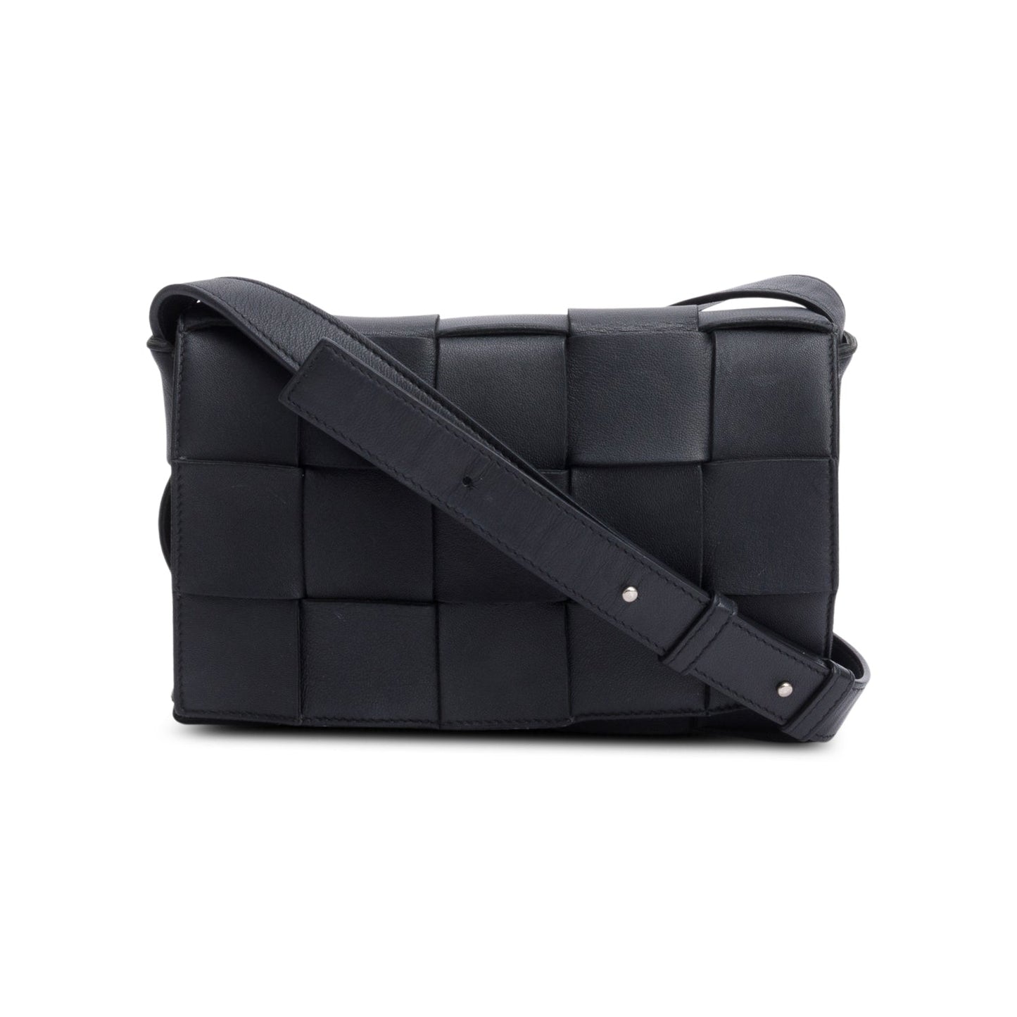 Bottega Veneta Intrecciato Cassette Bag Black Travel Bag