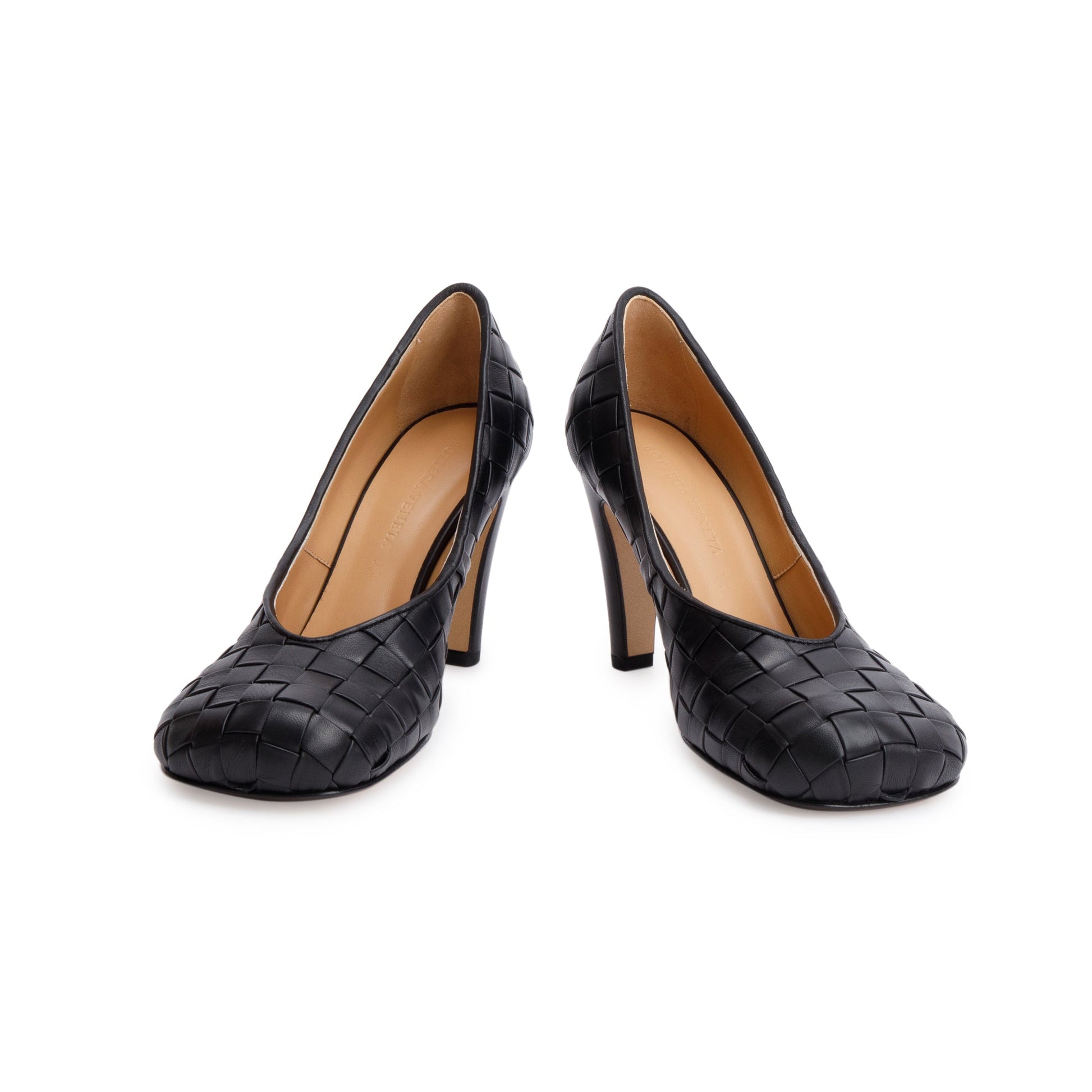 Bottega Veneta Intrecciato Nappa Scarpa Tess Pumps Size Travel Leather Black Shoes