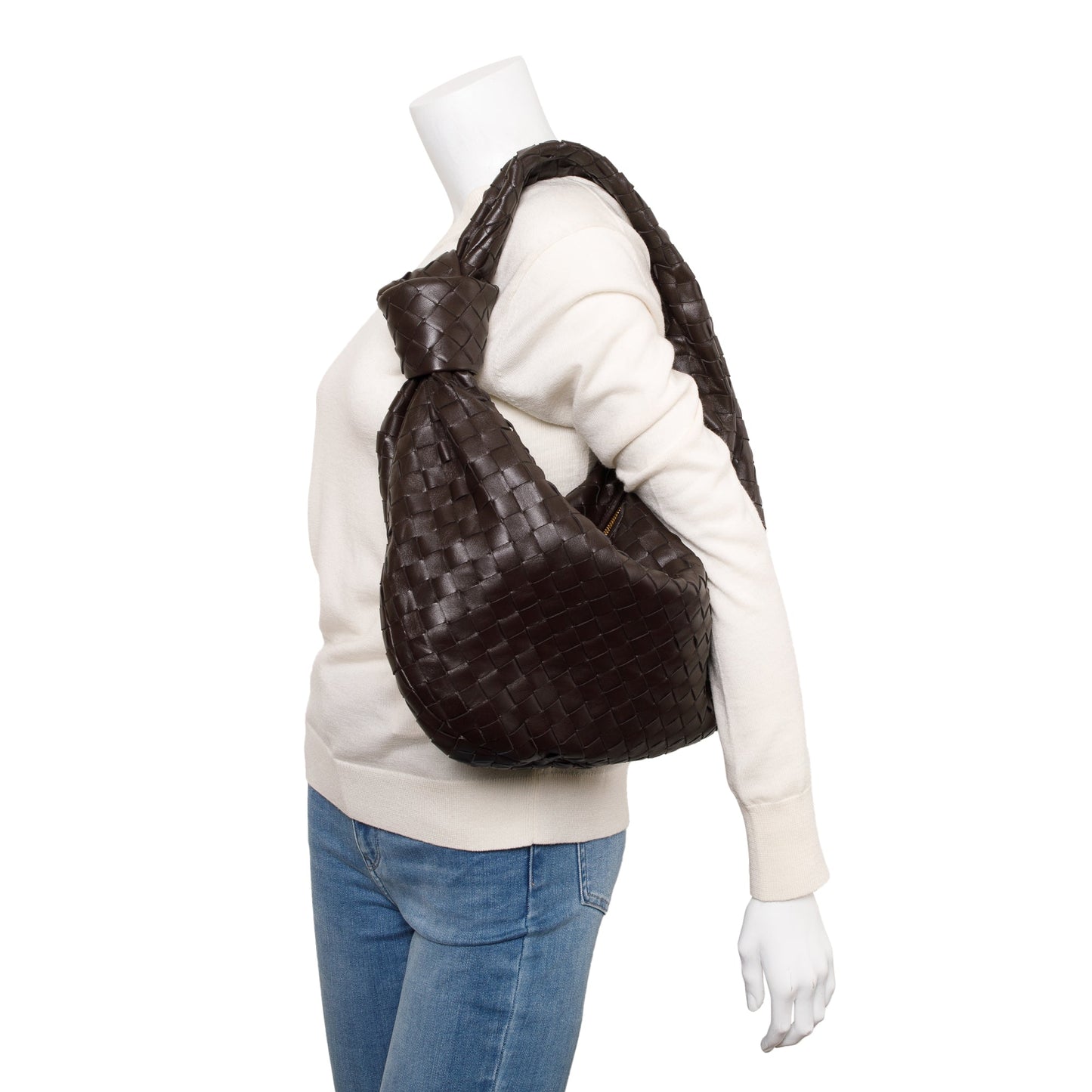 Bottega Veneta Intrecciato Jodie Bag Leather Brown Travel Bag