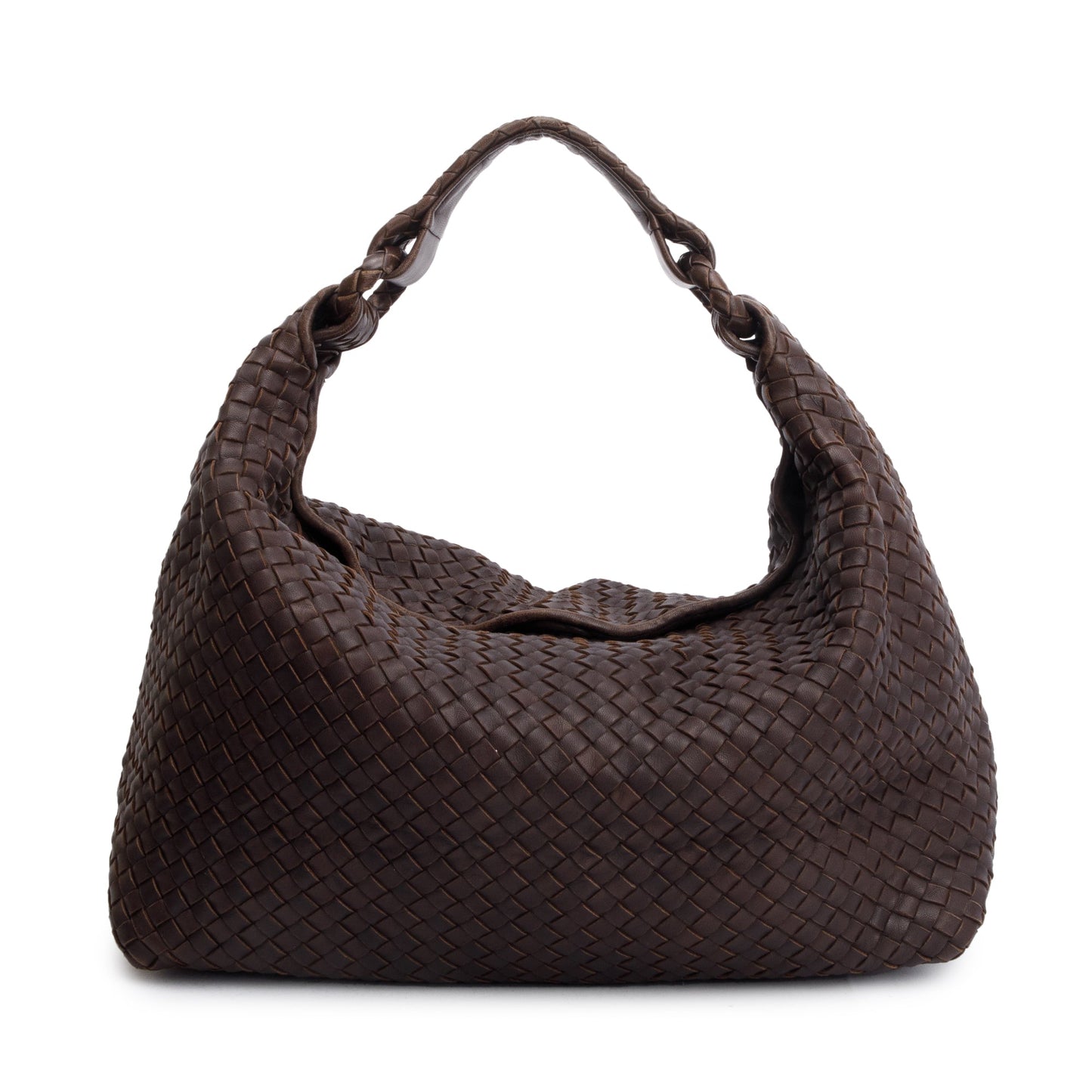 Bottega Veneta Intrecciato Sloane Bag Leather Brown Travel Bag